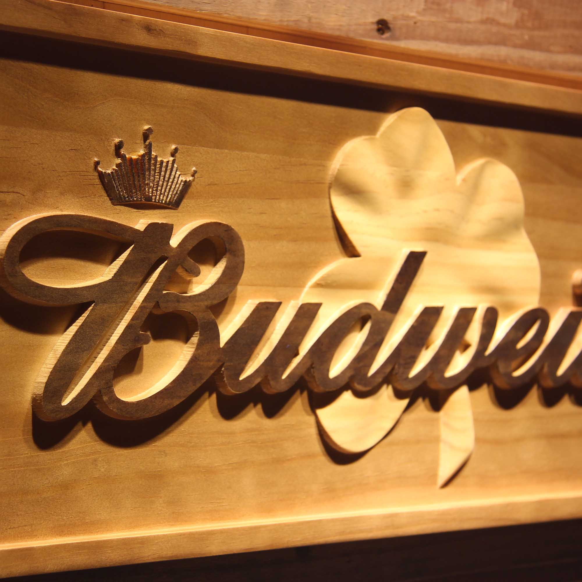 Budweiser 3D Solid Wooden Craving Sign - Image 4