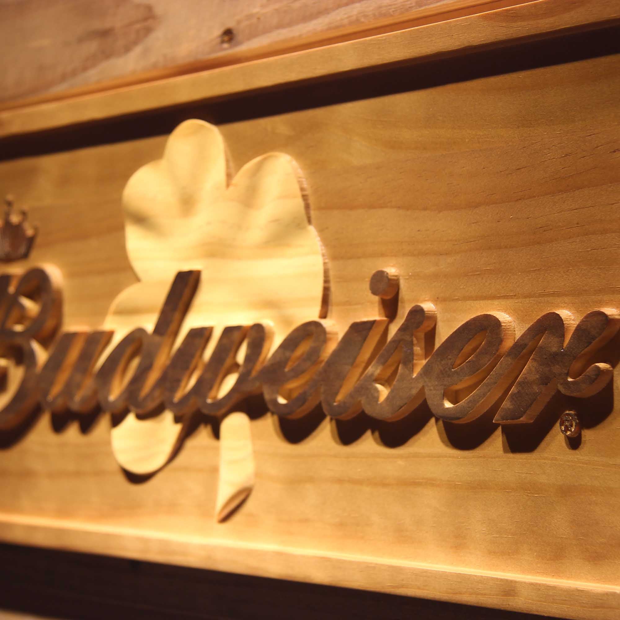 Budweiser 3D Solid Wooden Craving Sign - Image 6