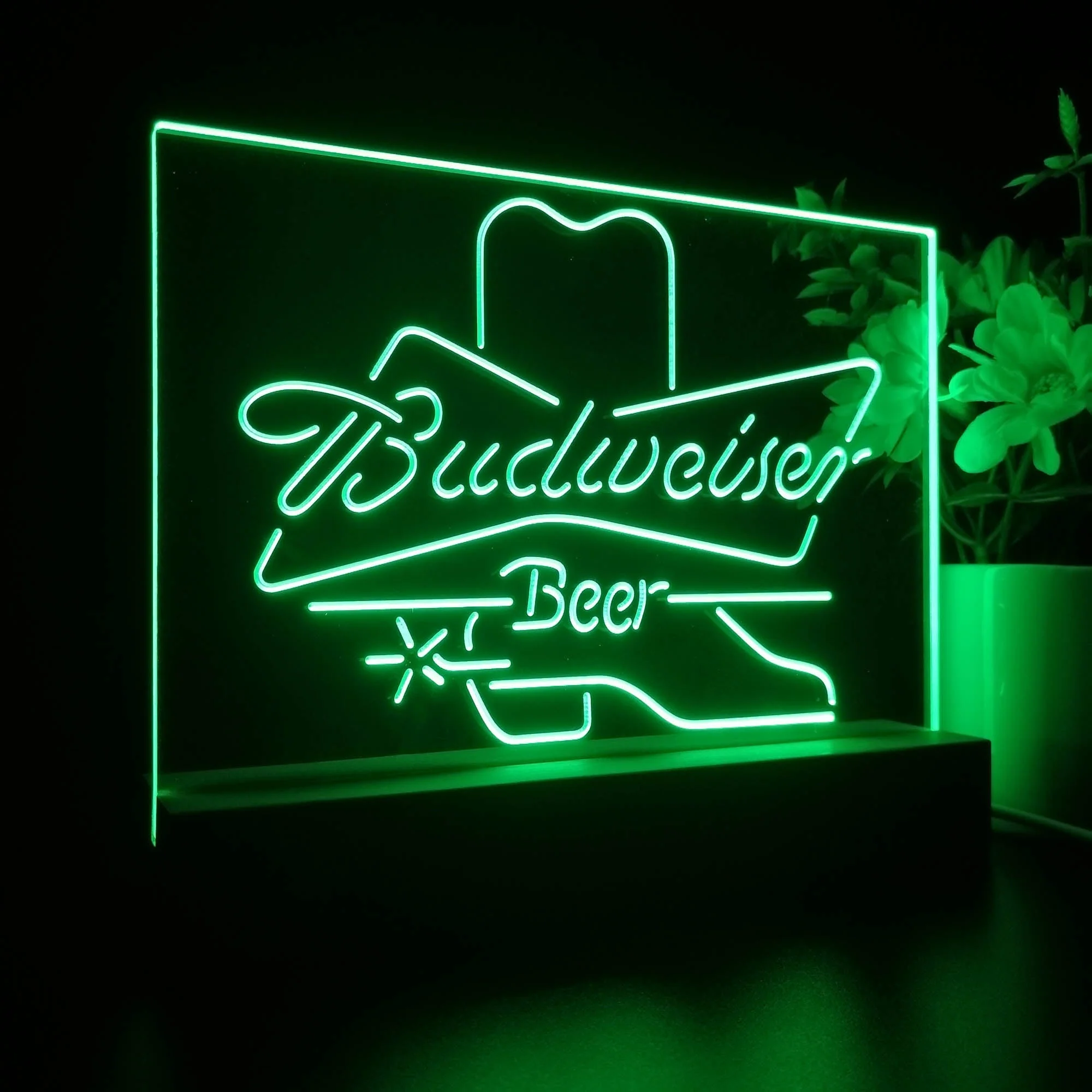 Budweisers Cowboys Boot Home Beer Bar Decoration Gifts Neon Sign Pub Bar Lamp - Image 6