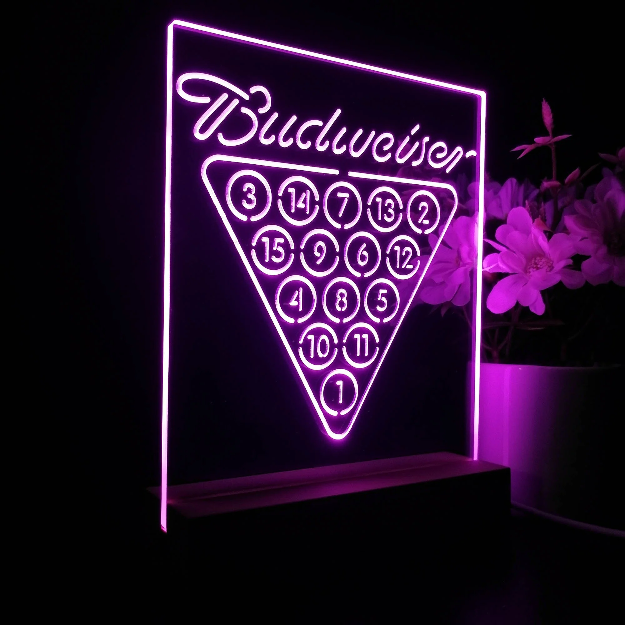 Budweisers Pool Room Home Beer Bar Led Neon Light Decoration Gifts 3D Illusion Night Light Desk Lamp - Image 5