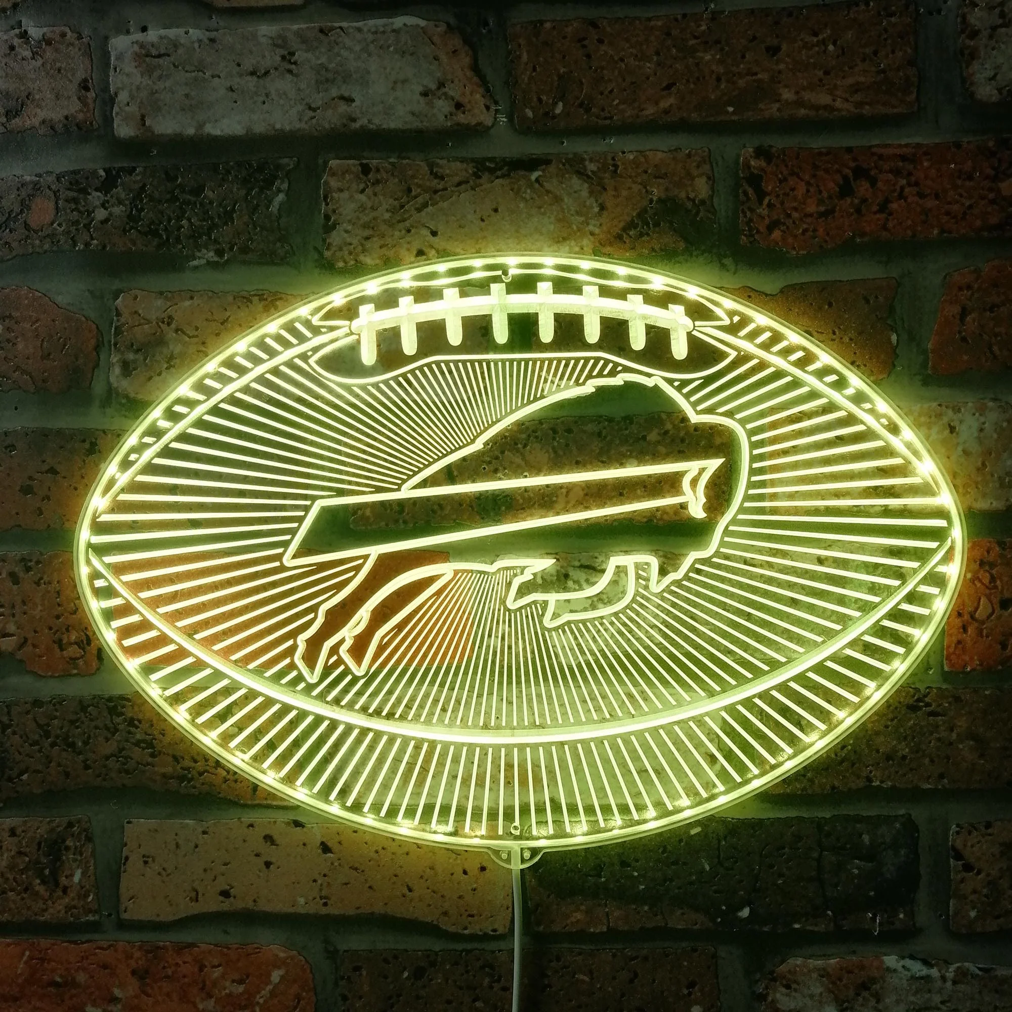 Buffalo Bills Football Neon LED Sign with Dynamic RGB Colors - Image 7