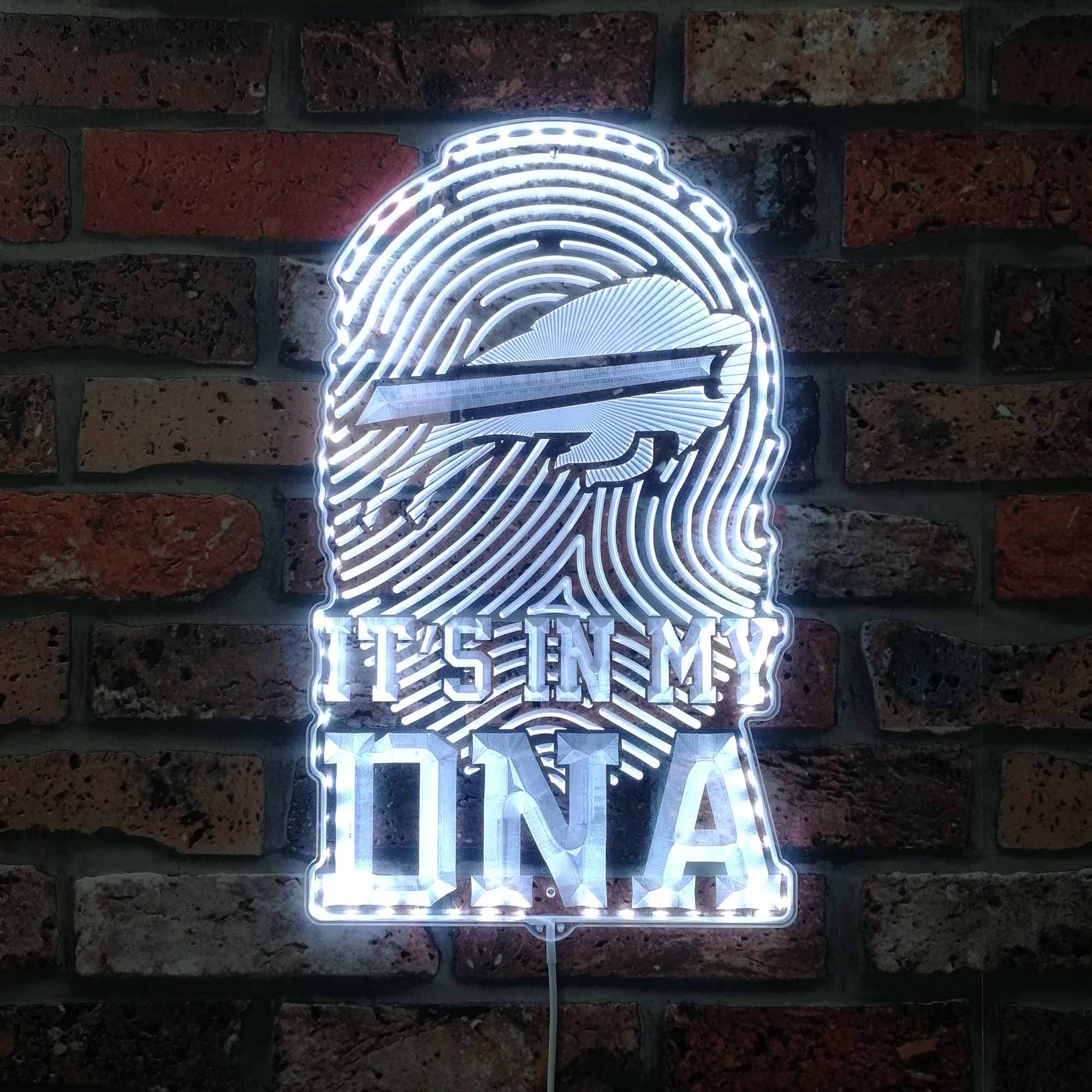 Buffalo Bills in my DNA Neon LED Sign with Dynamic RGB Colors - Image 5