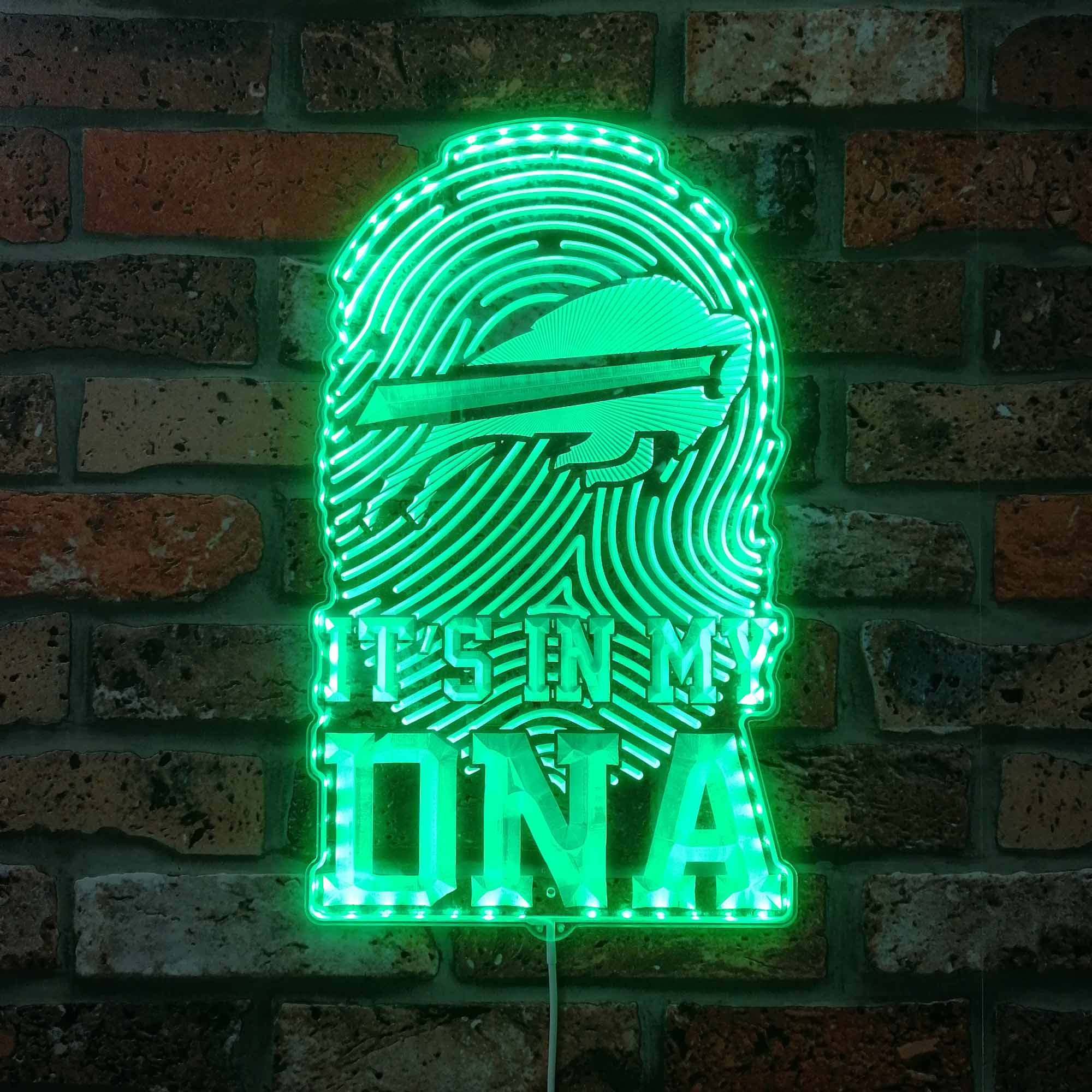 Buffalo Bills in my DNA Neon LED Sign with Dynamic RGB Colors - Image 6