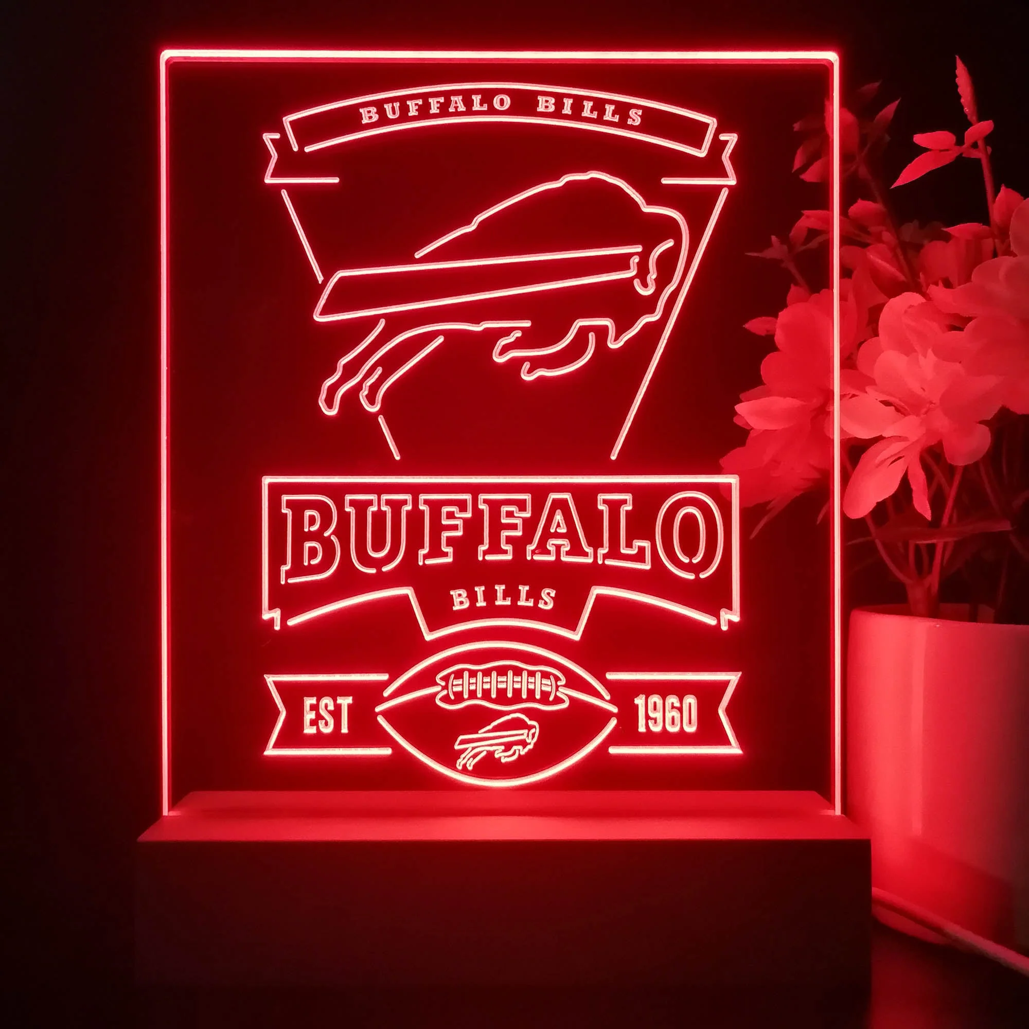Buffalo Bills Souvenir Neon Sign Pub Bar Lamp - Image 5