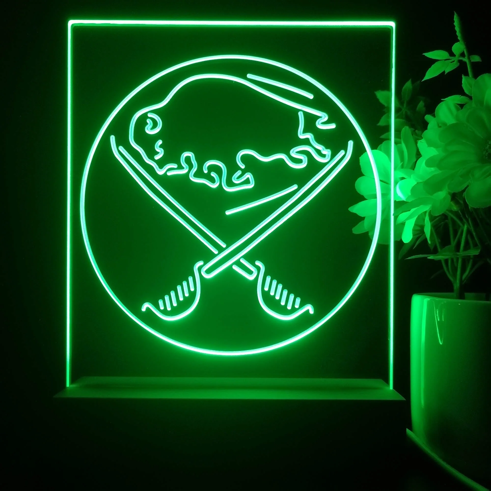 Buffalos Sabres 3D Illusion Night Light Desk Lamp - Image 2