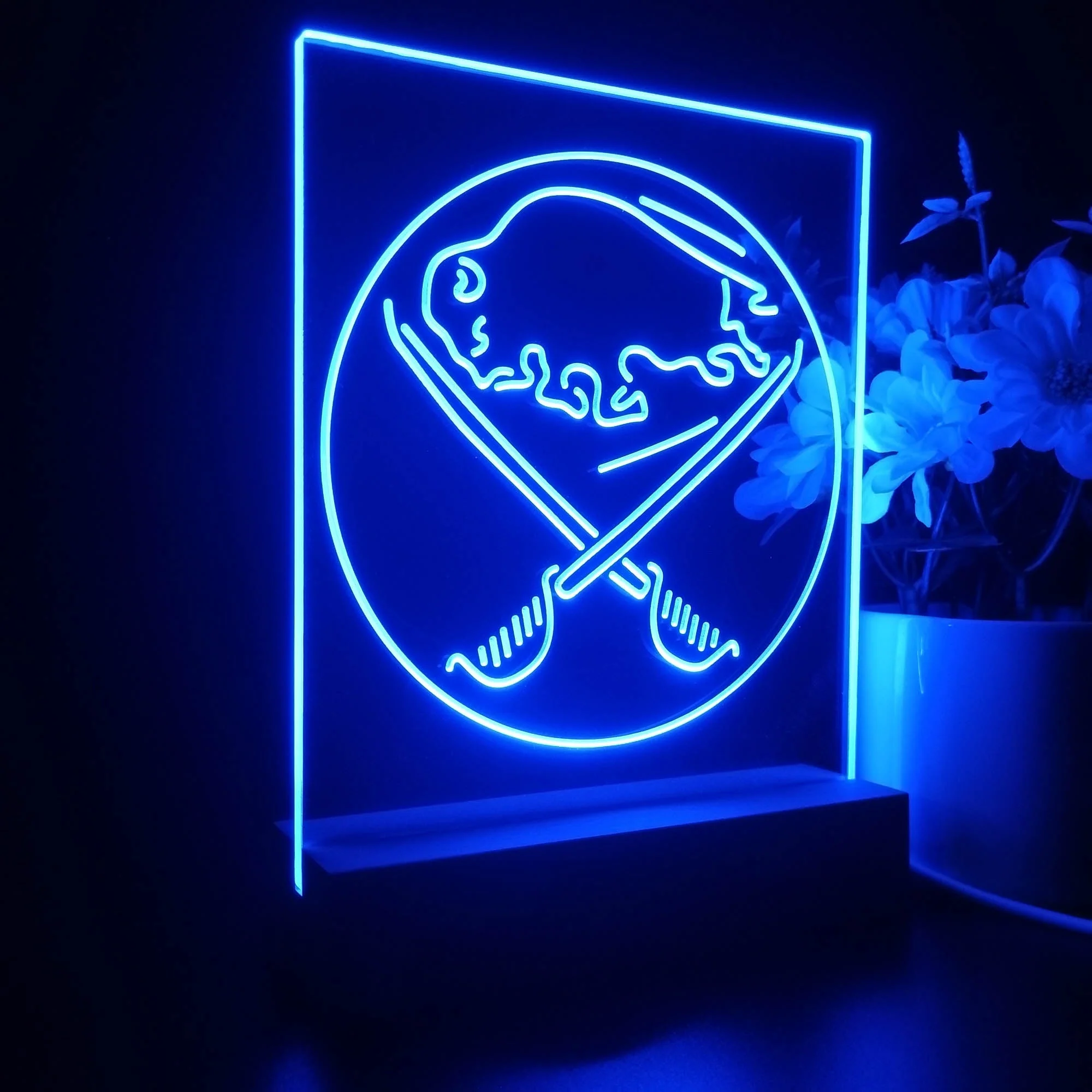 Buffalos Sabres 3D Illusion Night Light Desk Lamp - Image 7
