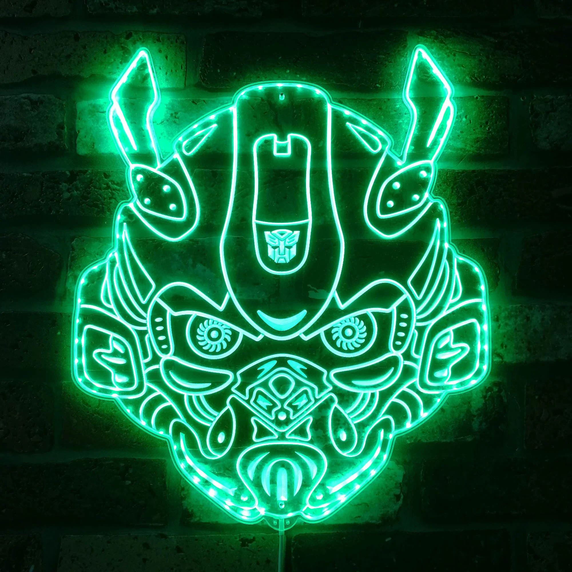 Bumblebee Head Neon LED Sign with Dynamic RGB Colors - Image 6