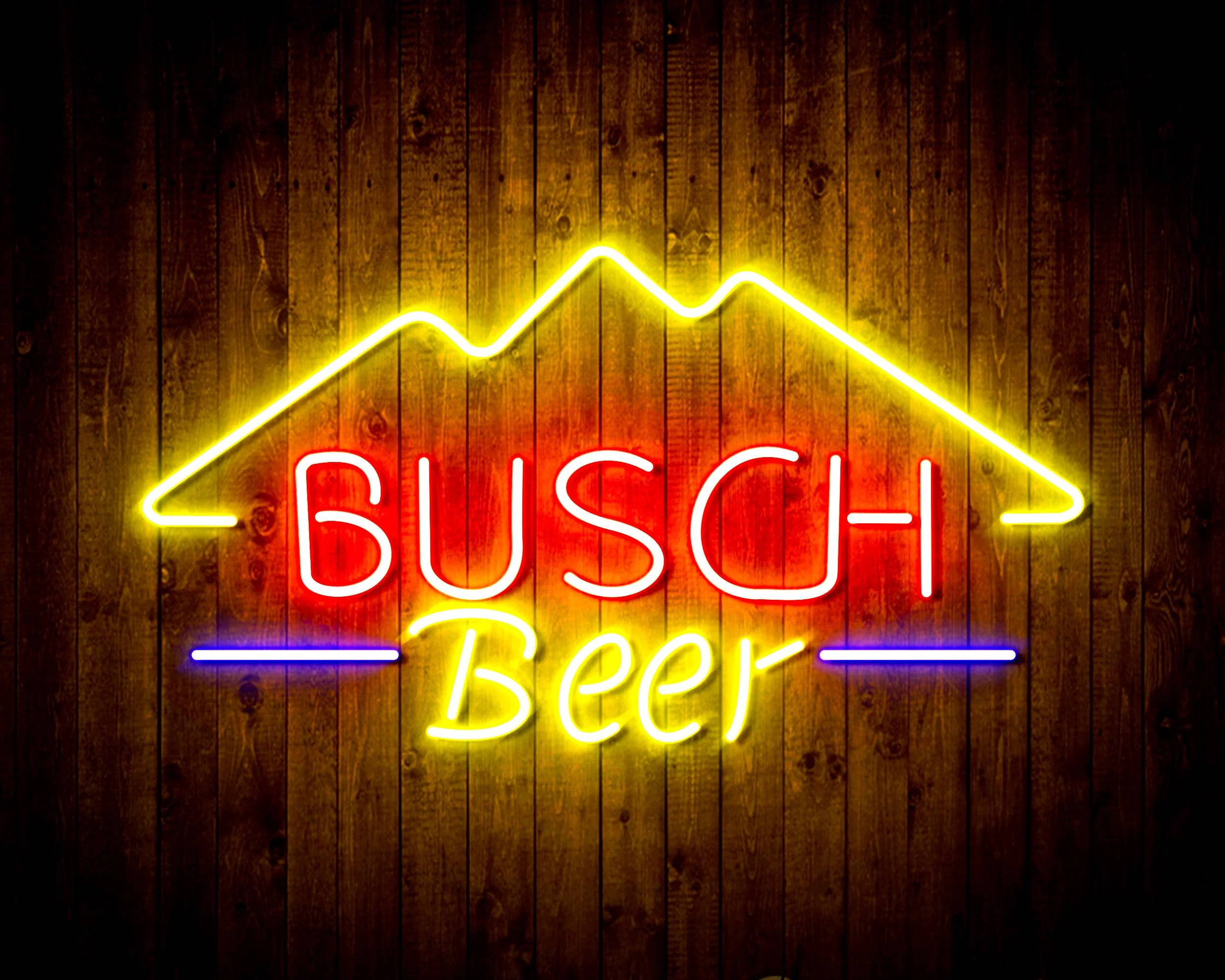 Busch Beer Mountain Bar Handmade Neon Flex LED Sign - Image 2