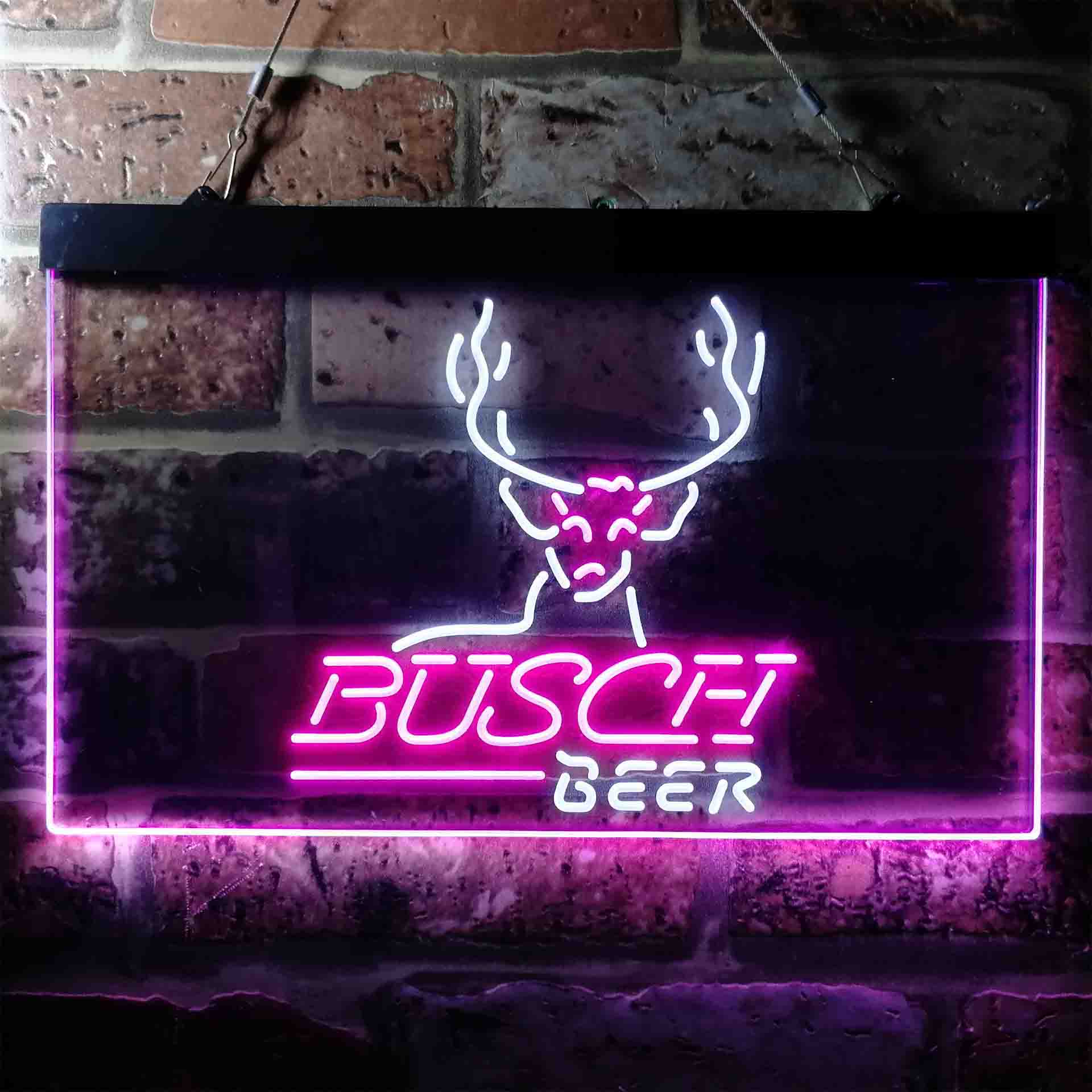 Busch Beer Cabin Deer Hunt Neon-Like LED Sign - Image 10