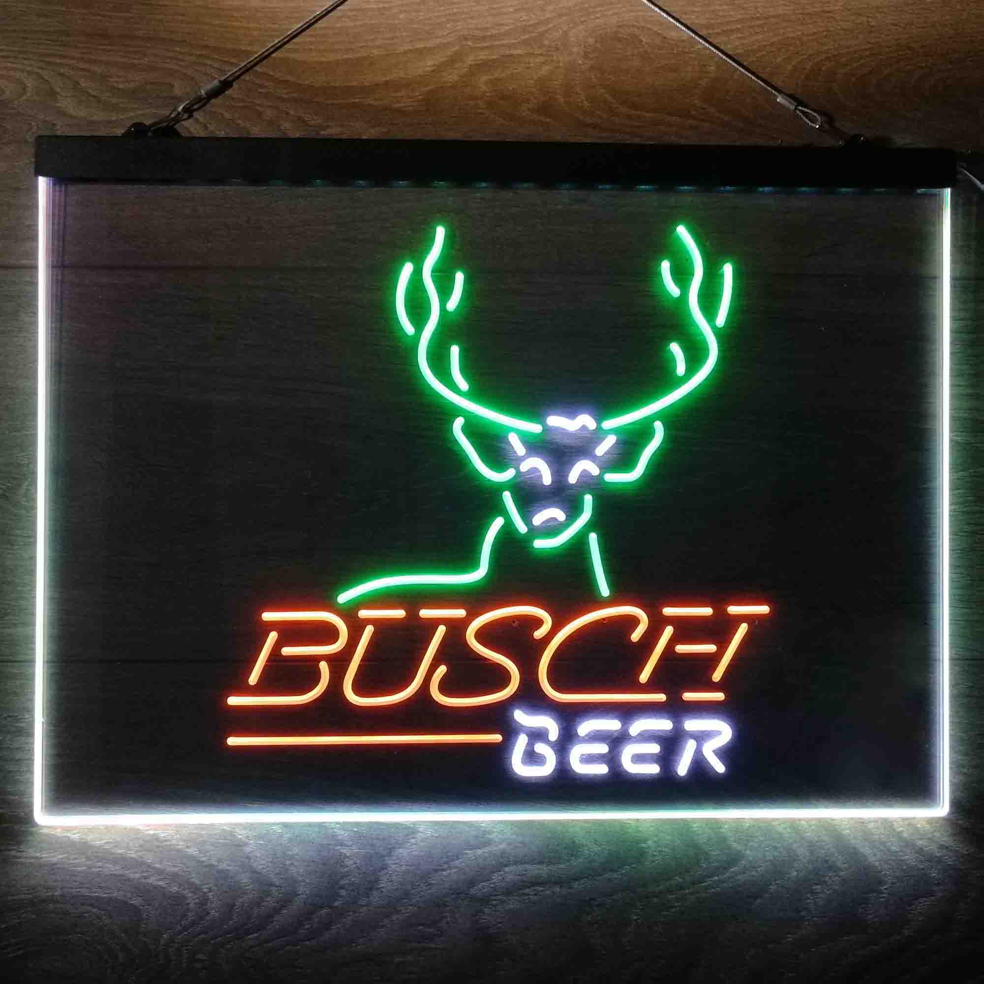 Busch Beer Cabin Deer Hunt Neon-Like LED Sign - Image 14