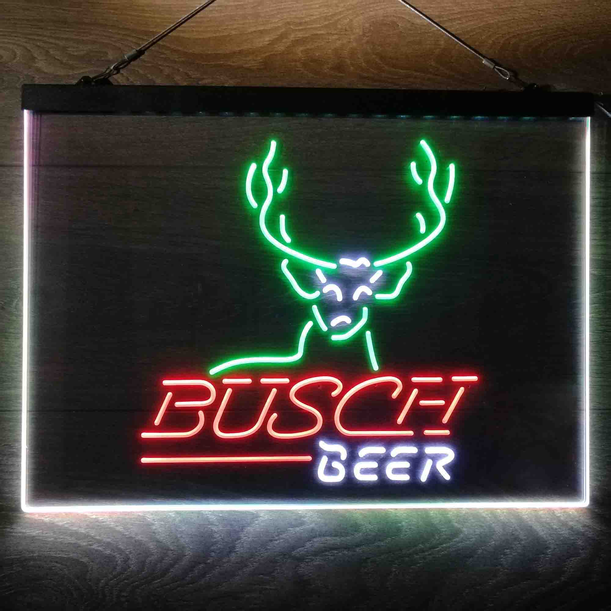 Busch Beer Cabin Deer Hunt Neon-Like LED Sign - Image 16
