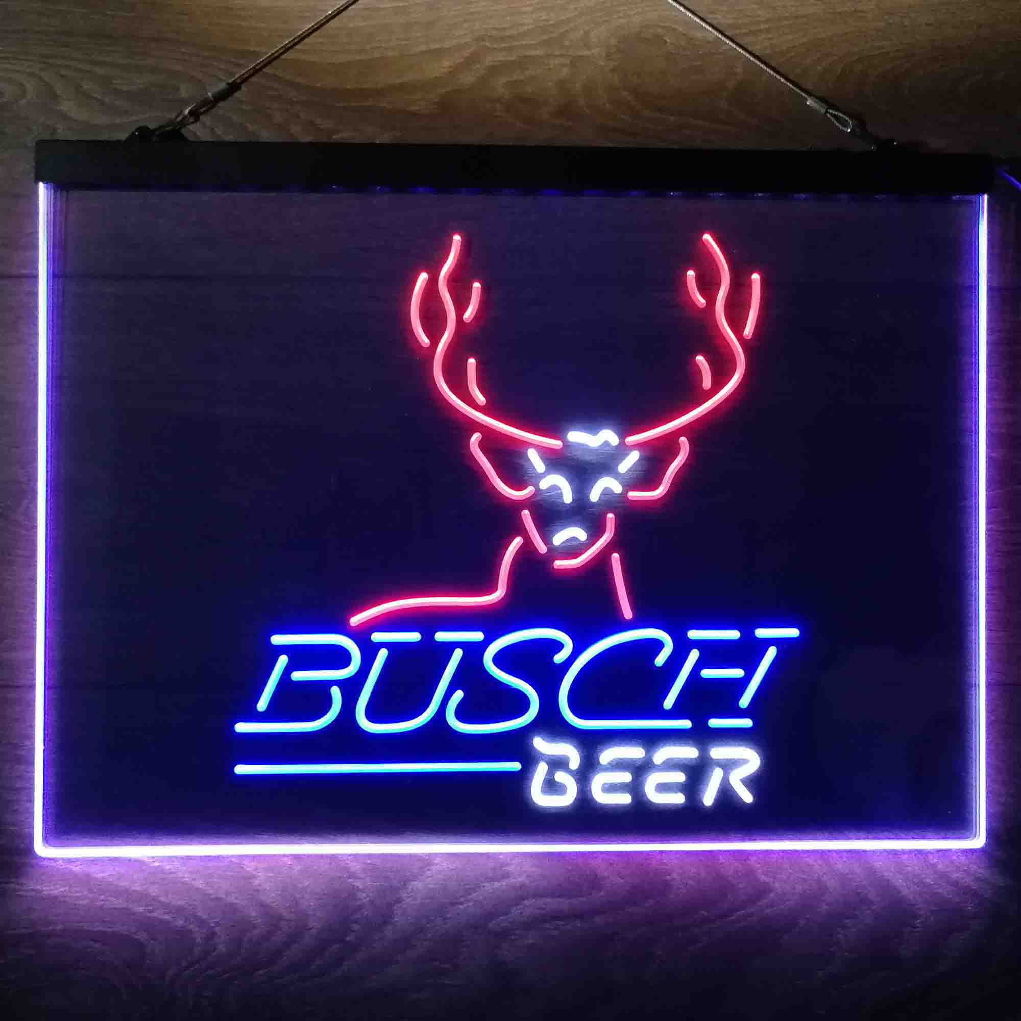 Busch Beer Cabin Deer Hunt Neon-Like LED Sign - Image 18