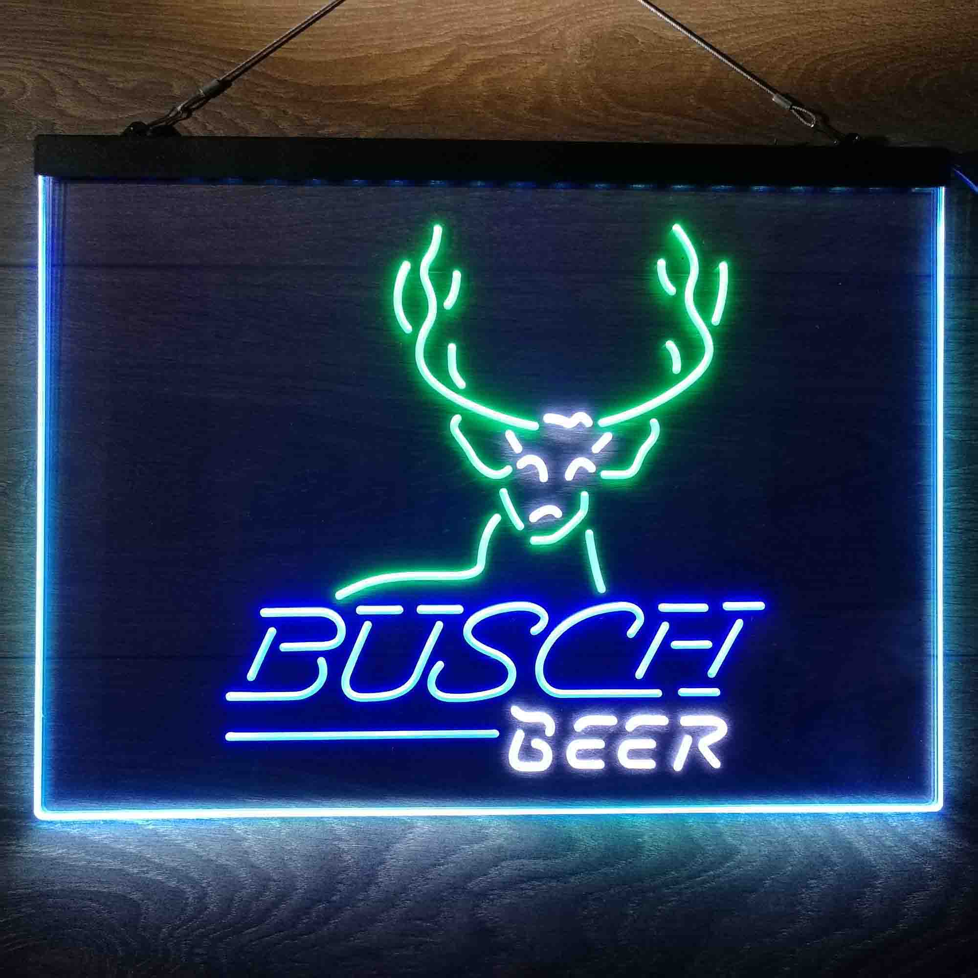 Busch Beer Cabin Deer Hunt Neon-Like LED Sign - Image 19