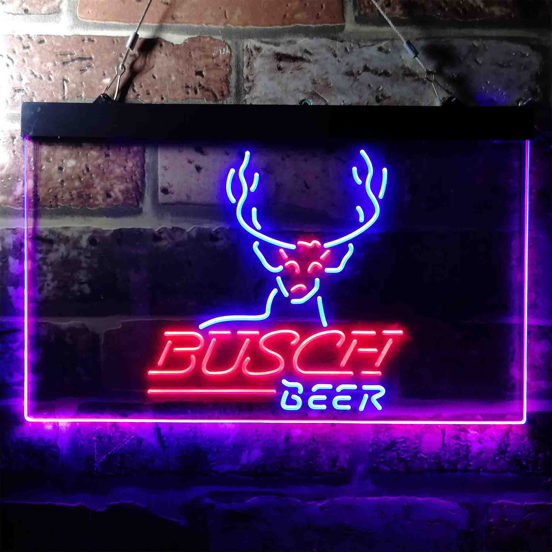Busch Beer Cabin Deer Hunt Neon-Like LED Sign - Image 2
