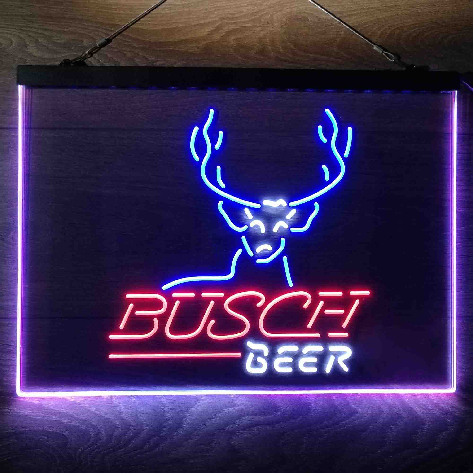 Busch Beer Cabin Deer Hunt Neon-Like LED Sign - Image 20