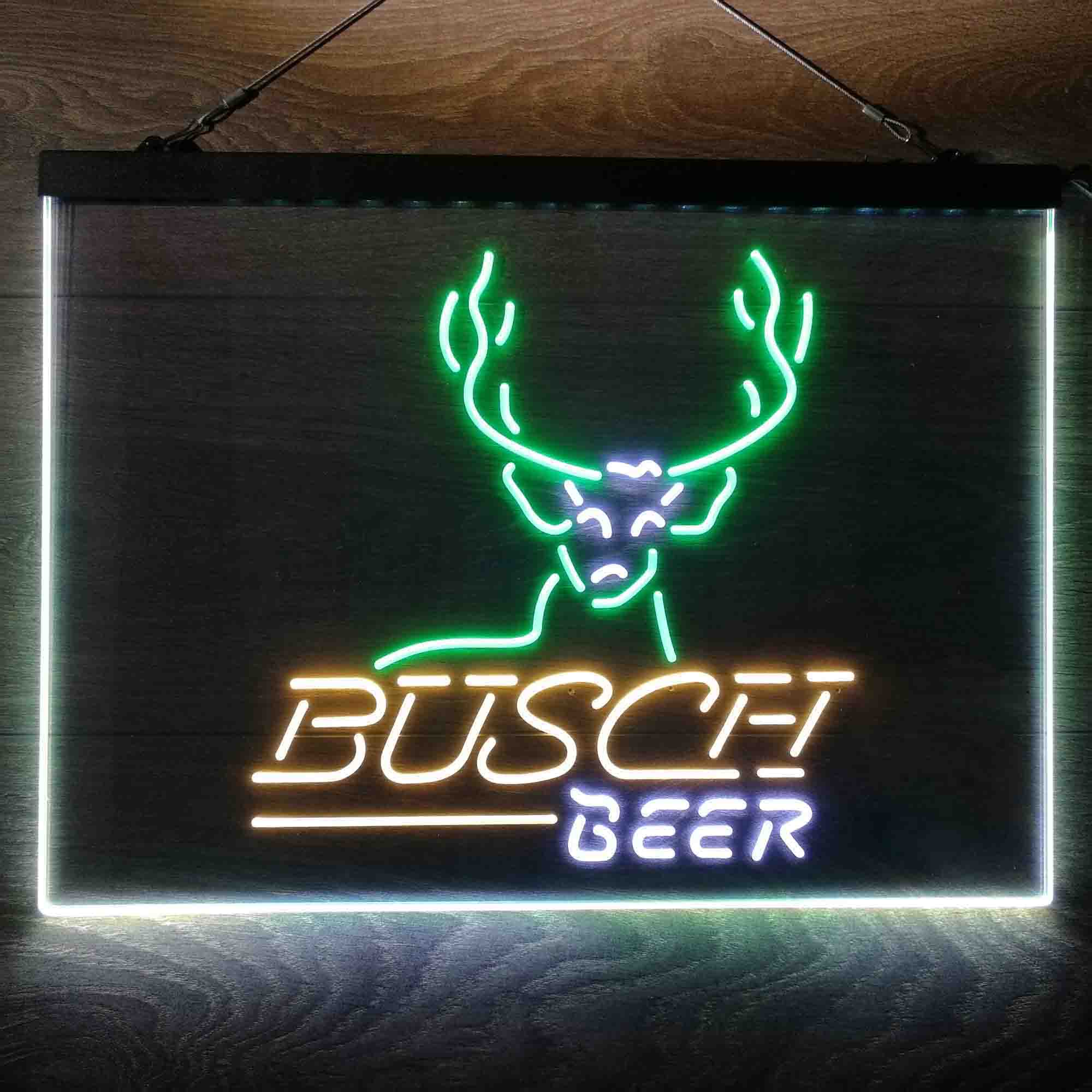 Busch Beer Cabin Deer Hunt Neon-Like LED Sign - Image 23