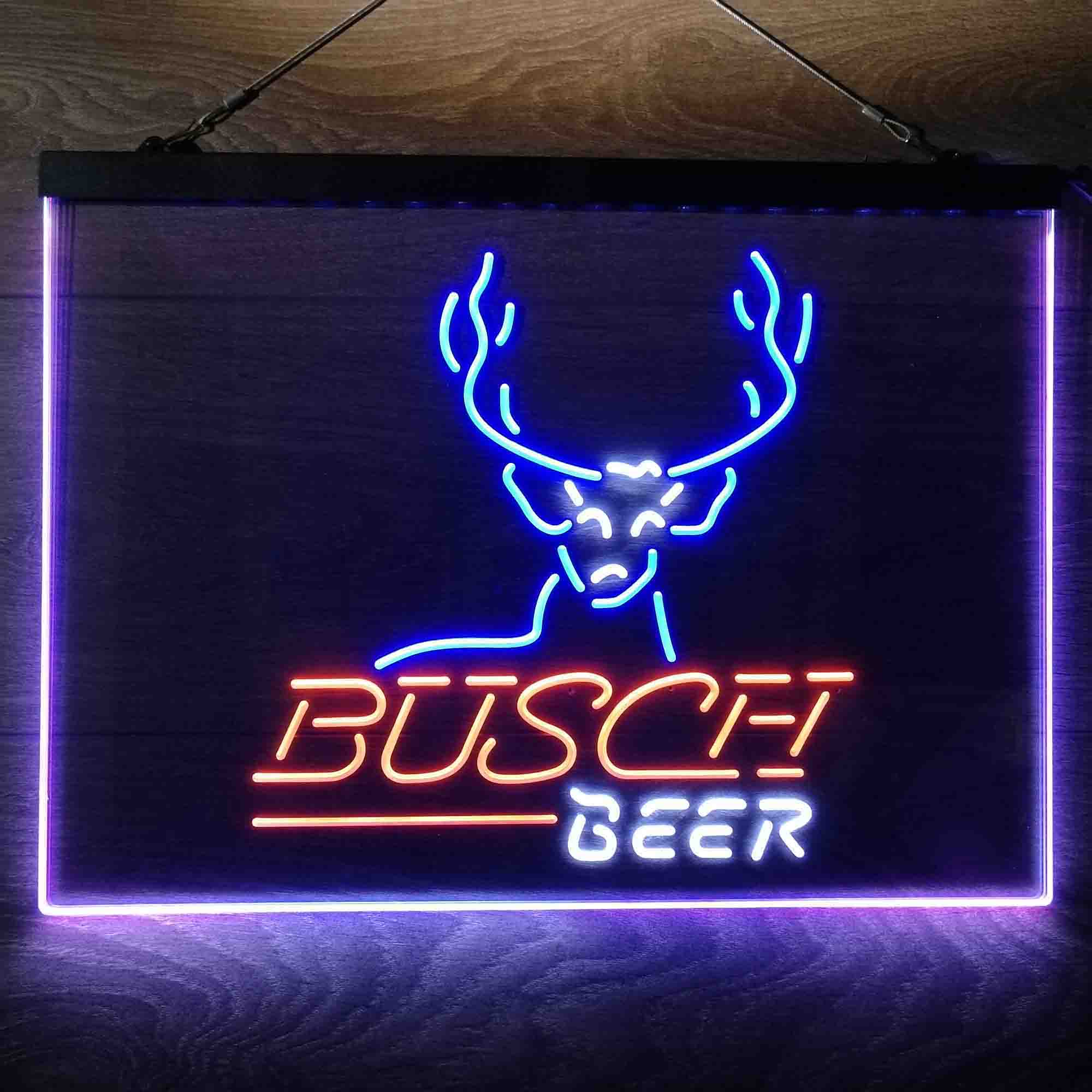 Busch Beer Cabin Deer Hunt Neon-Like LED Sign - Image 24