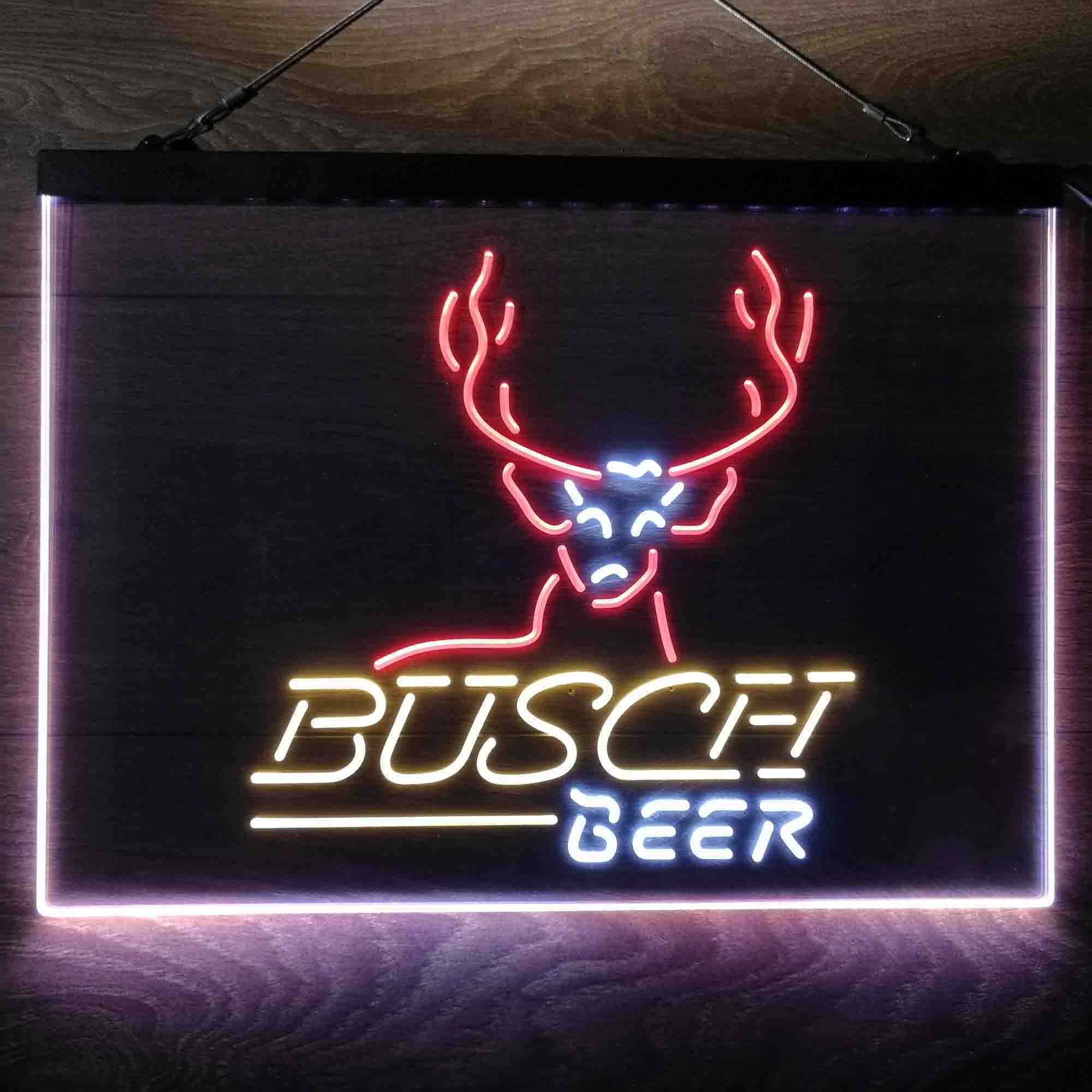 Busch Beer Cabin Deer Hunt Neon-Like LED Sign - Image 26