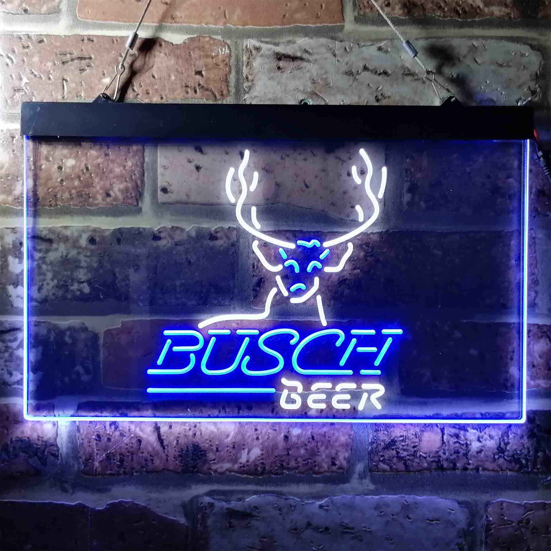 Busch Beer Cabin Deer Hunt Neon-Like LED Sign - Image 7