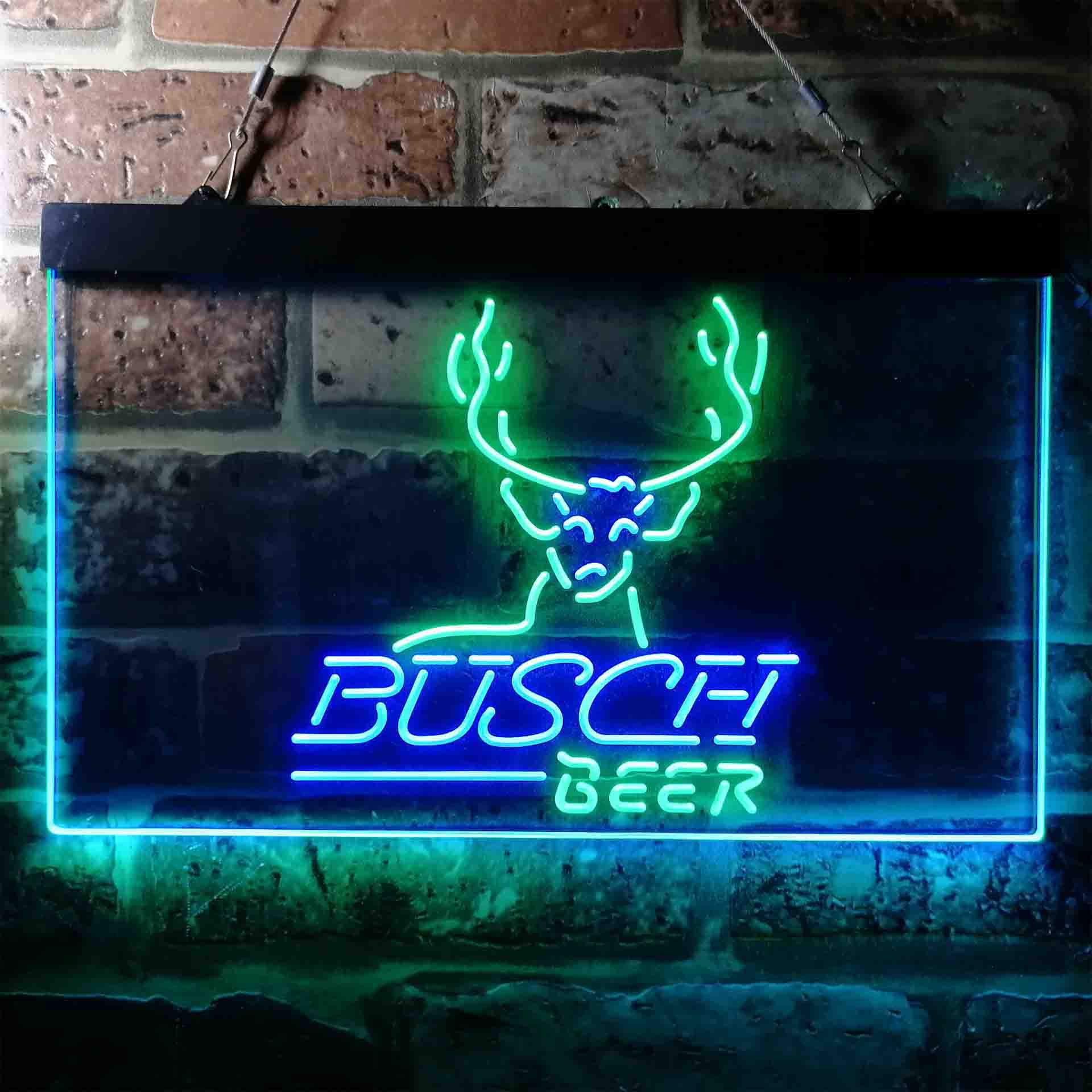 Busch Beer Cabin Deer Hunt Neon-Like LED Sign - Image 9