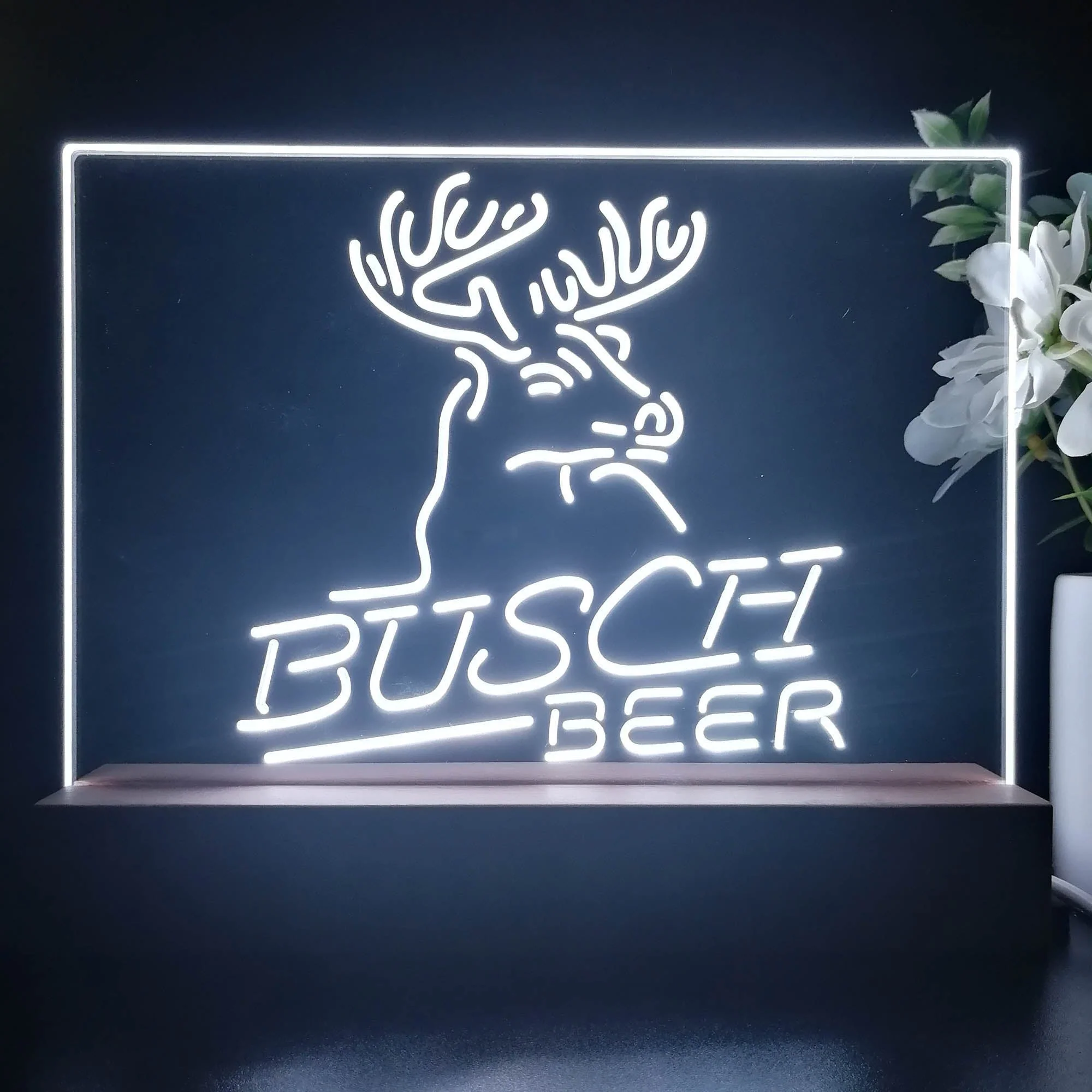 Busch Beer Den Deer Hunt Neon Sign Pub Bar Lamp - Image 2