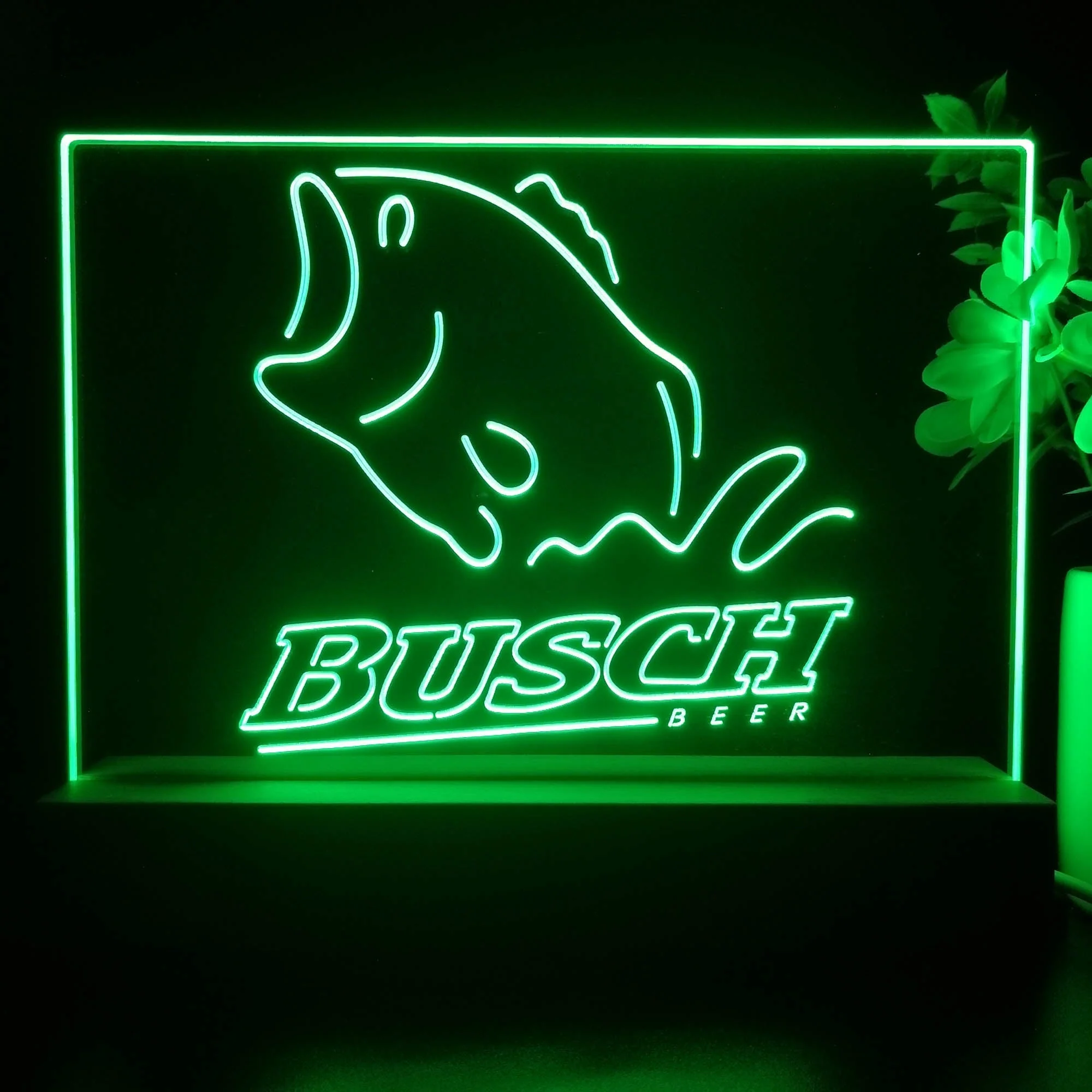Busch Beer Fishing Camp Neon Sign Pub Bar Lamp - Image 2