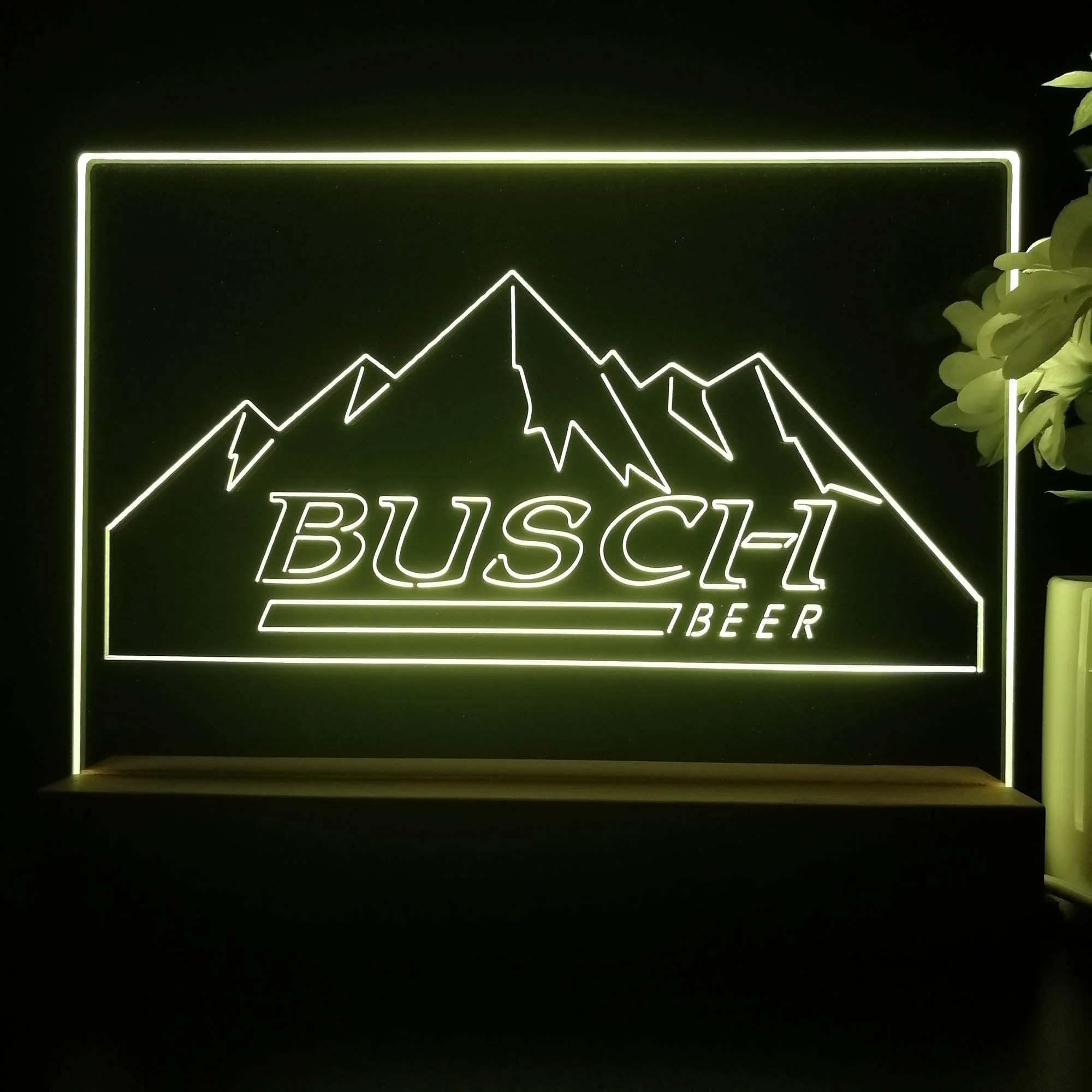 Busch Beer Ice Mountain Neon Sign Pub Bar Lamp - Image 3