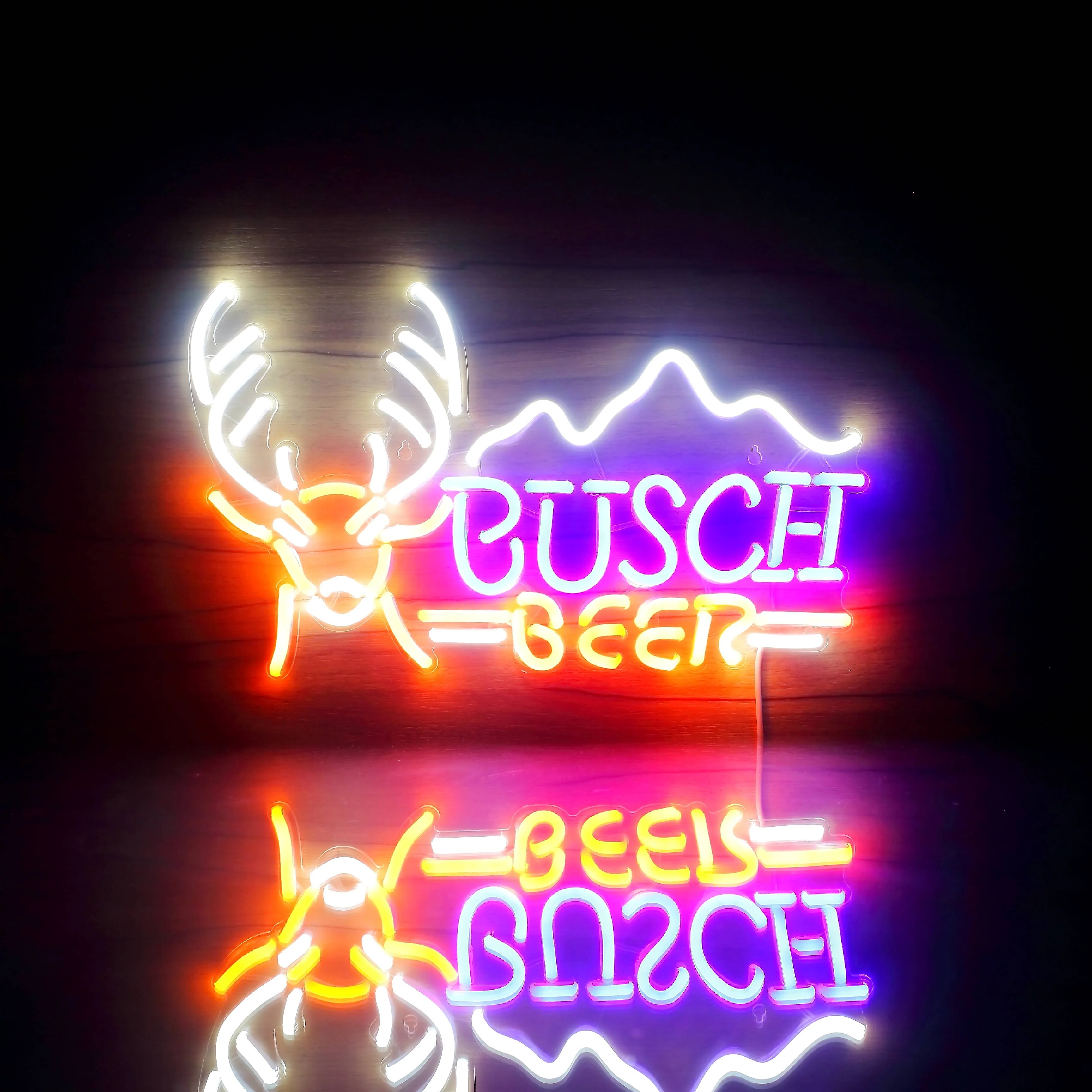 Busch Beer Mountain Deer Head Handmade Neon Flex LED Sign