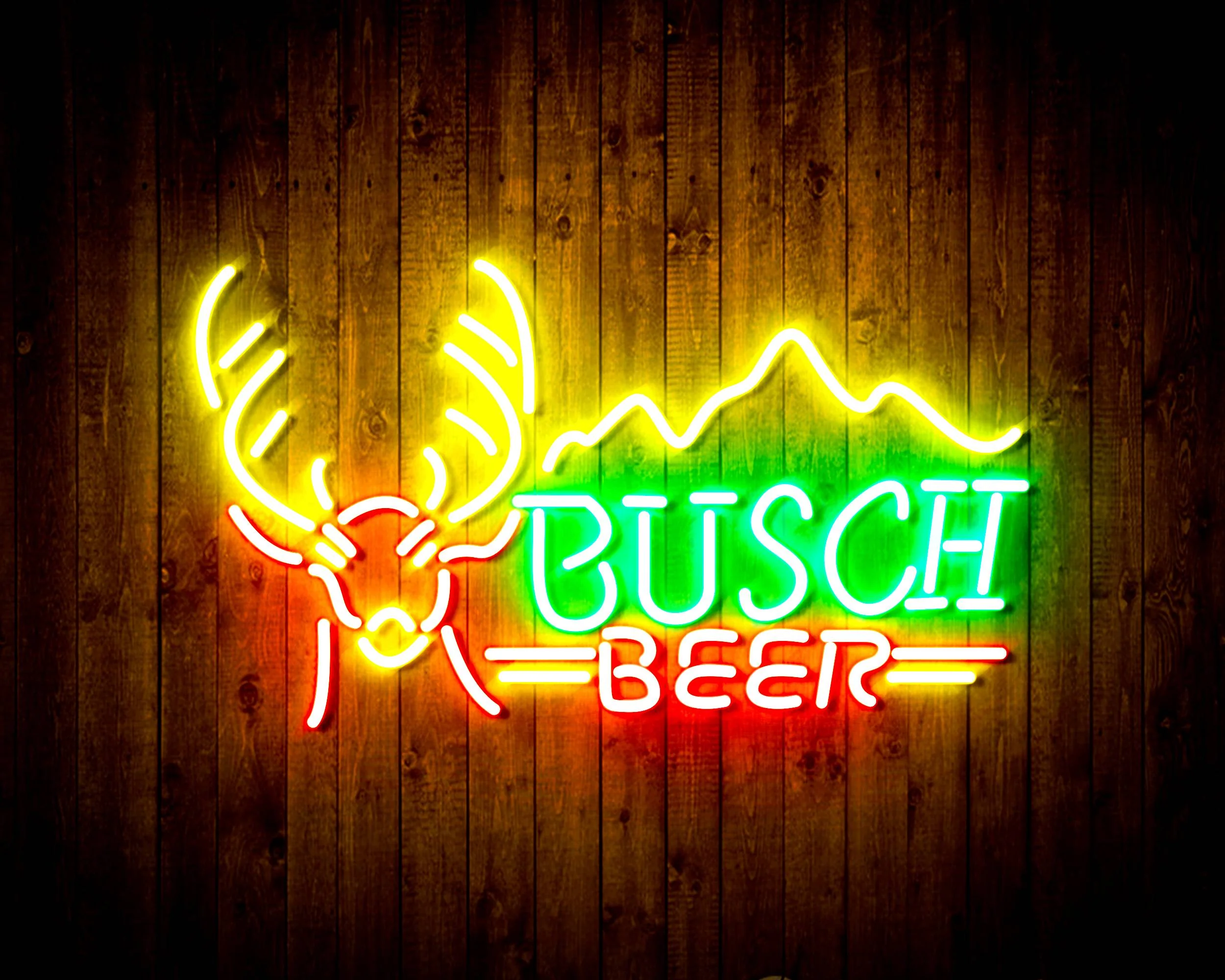 Busch Beer Mountain Deer Head Handmade Neon Flex LED Sign - Image 2