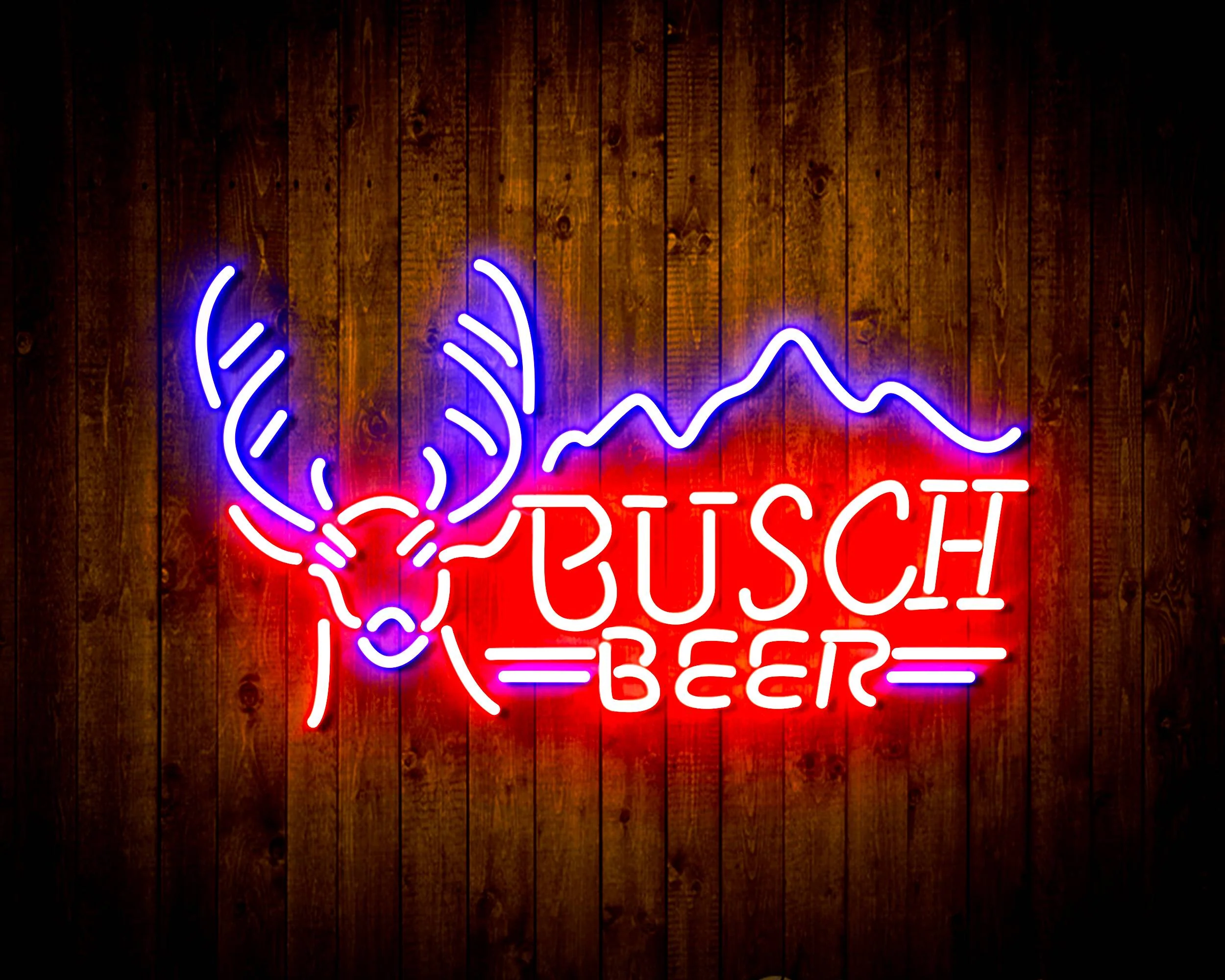 Busch Beer Mountain Deer Head Handmade Neon Flex LED Sign - Image 7