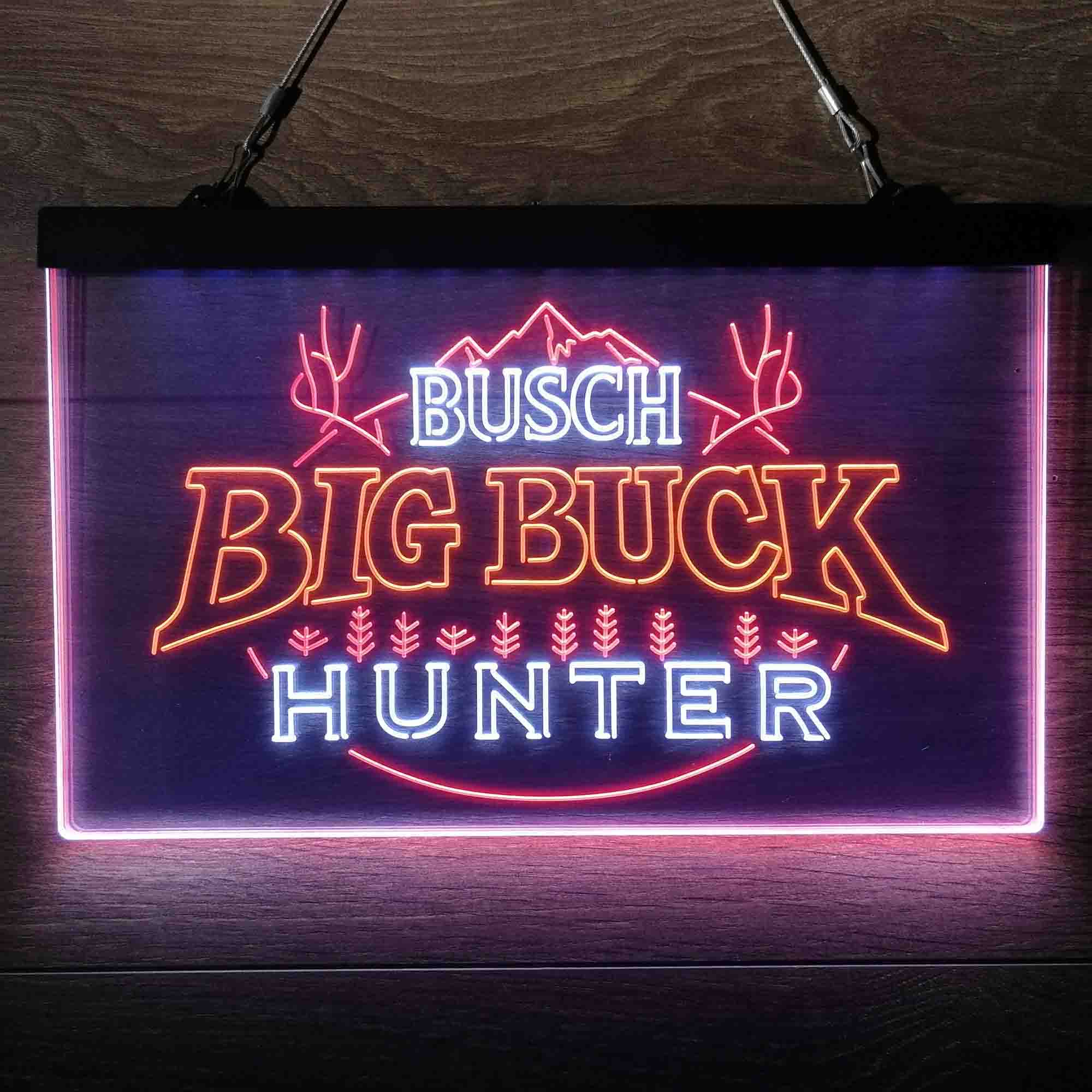 Busch Big Buck Deer Hunter Neon 3-Color LED Sign - Image 11