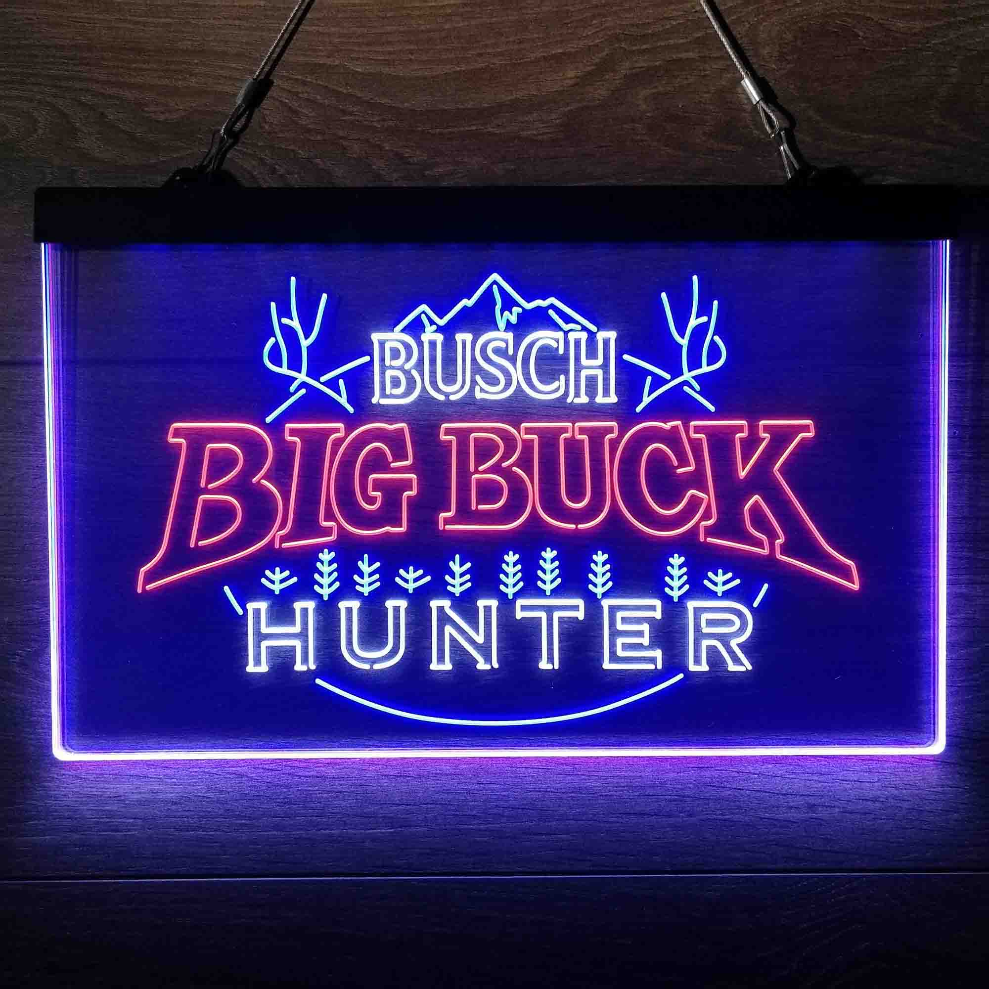 Busch Big Buck Deer Hunter Neon 3-Color LED Sign - Image 12