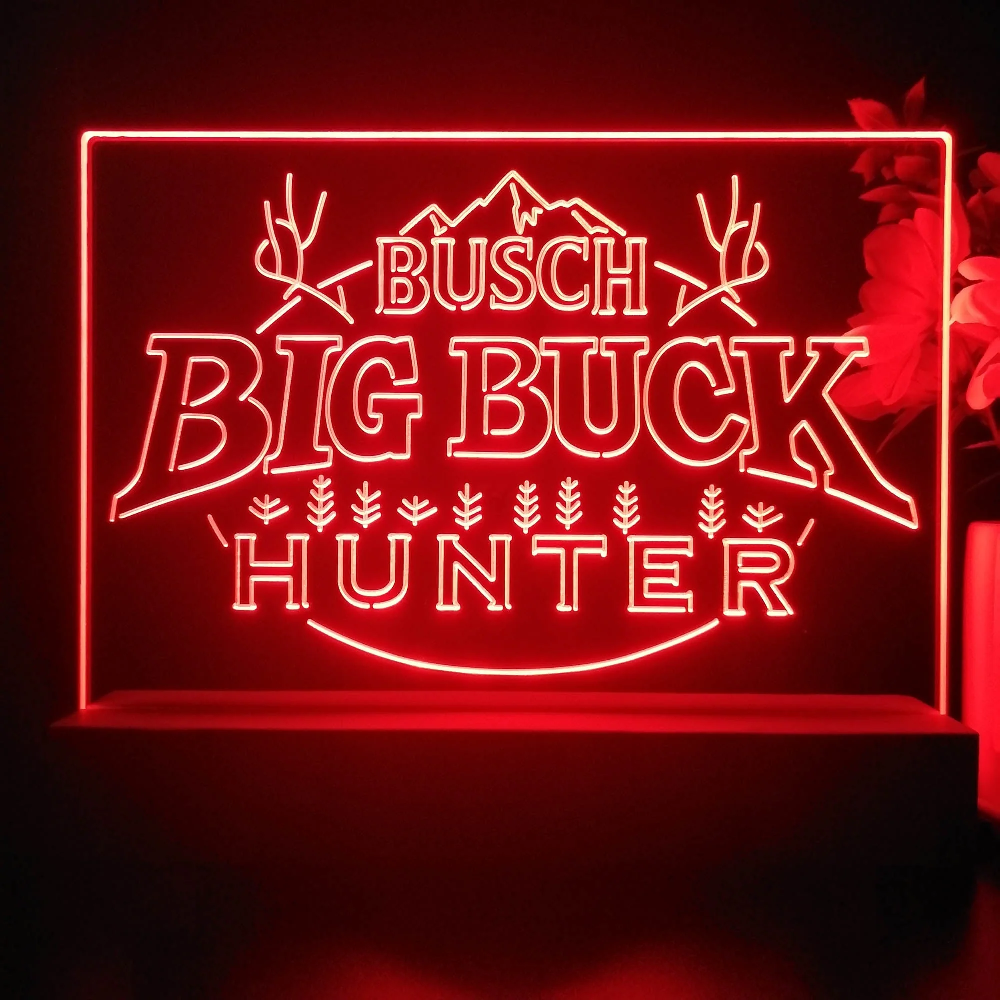 Busch Big Buck Deer Hunter Neon Sign Pub Bar Decor Lamp - Image 4