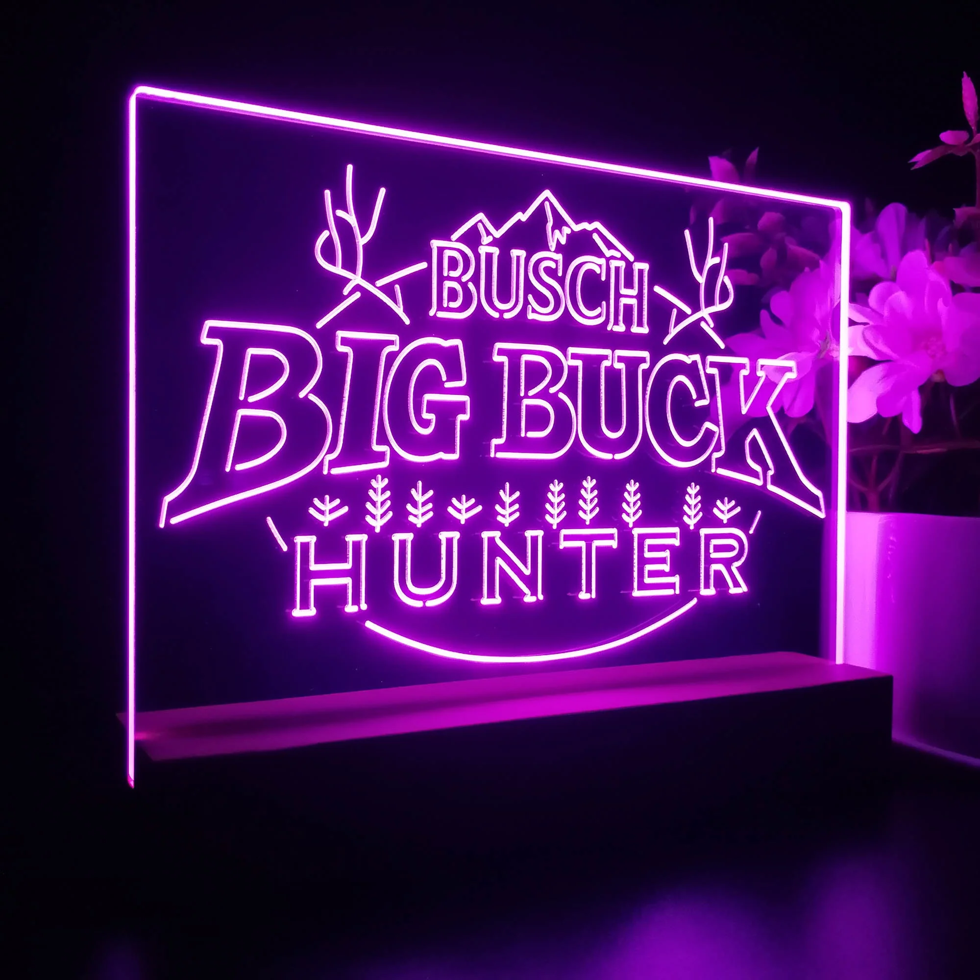 Busch Big Buck Deer Hunter Neon Sign Pub Bar Decor Lamp - Image 5