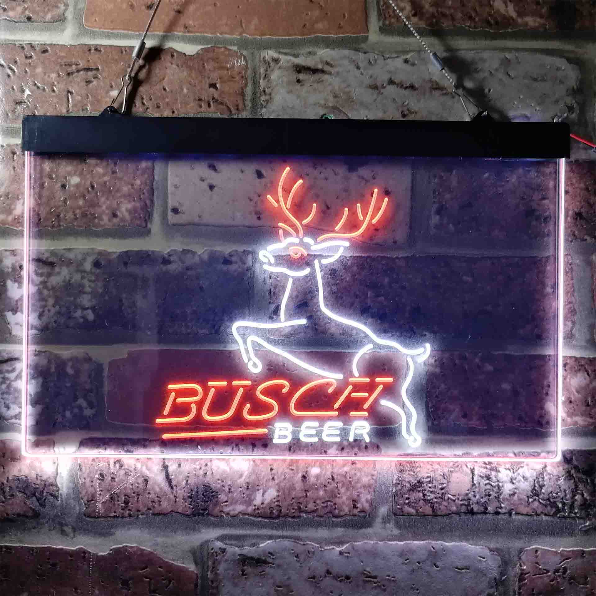 Busch Deer Jump Grassland Neon-Like LED Sign