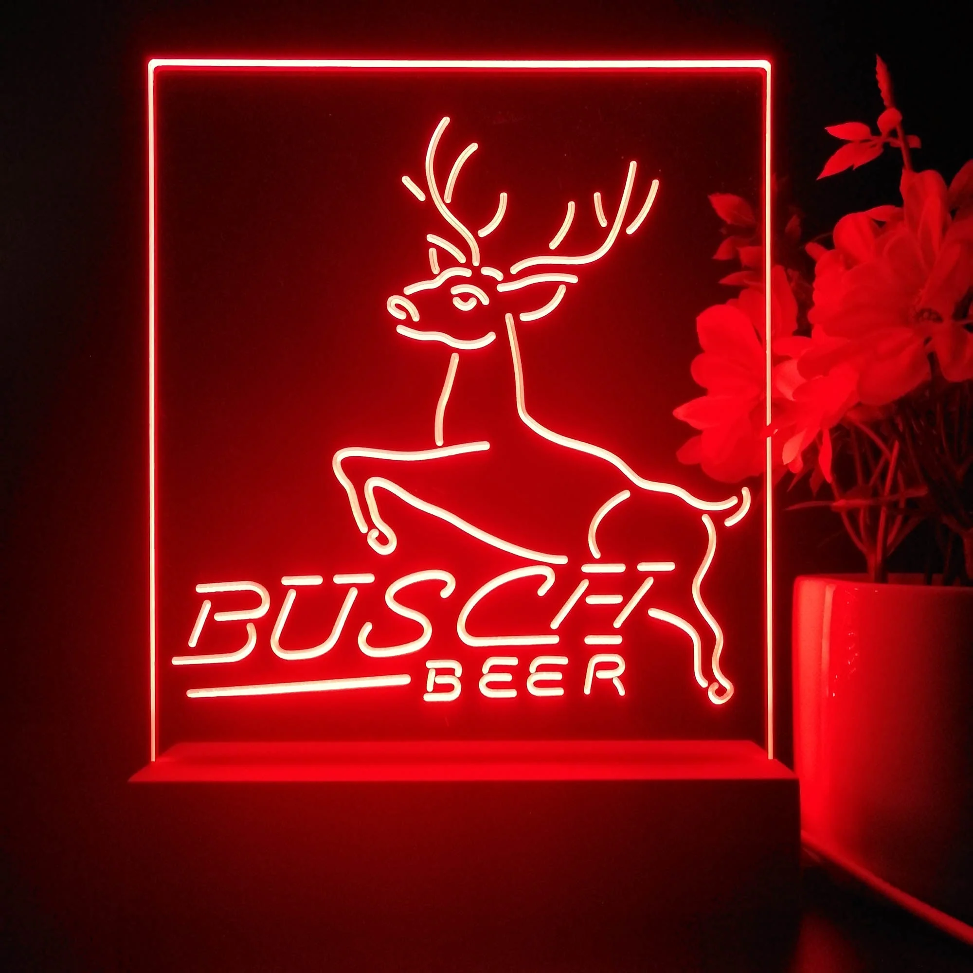 Busch Deer Jump Grassland 3D Illusion Night Light Desk Lamp - Image 2