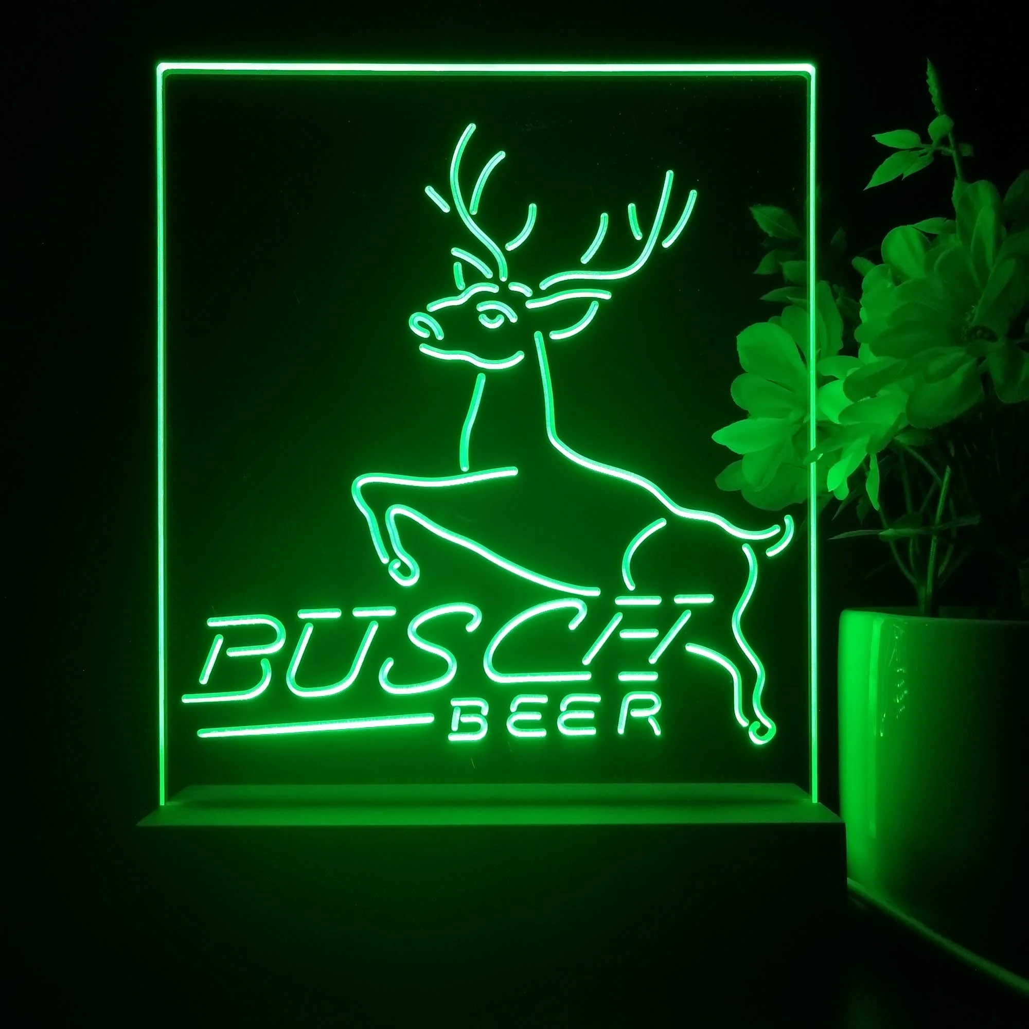 Busch Deer Jump Grassland 3D Illusion Night Light Desk Lamp - Image 3
