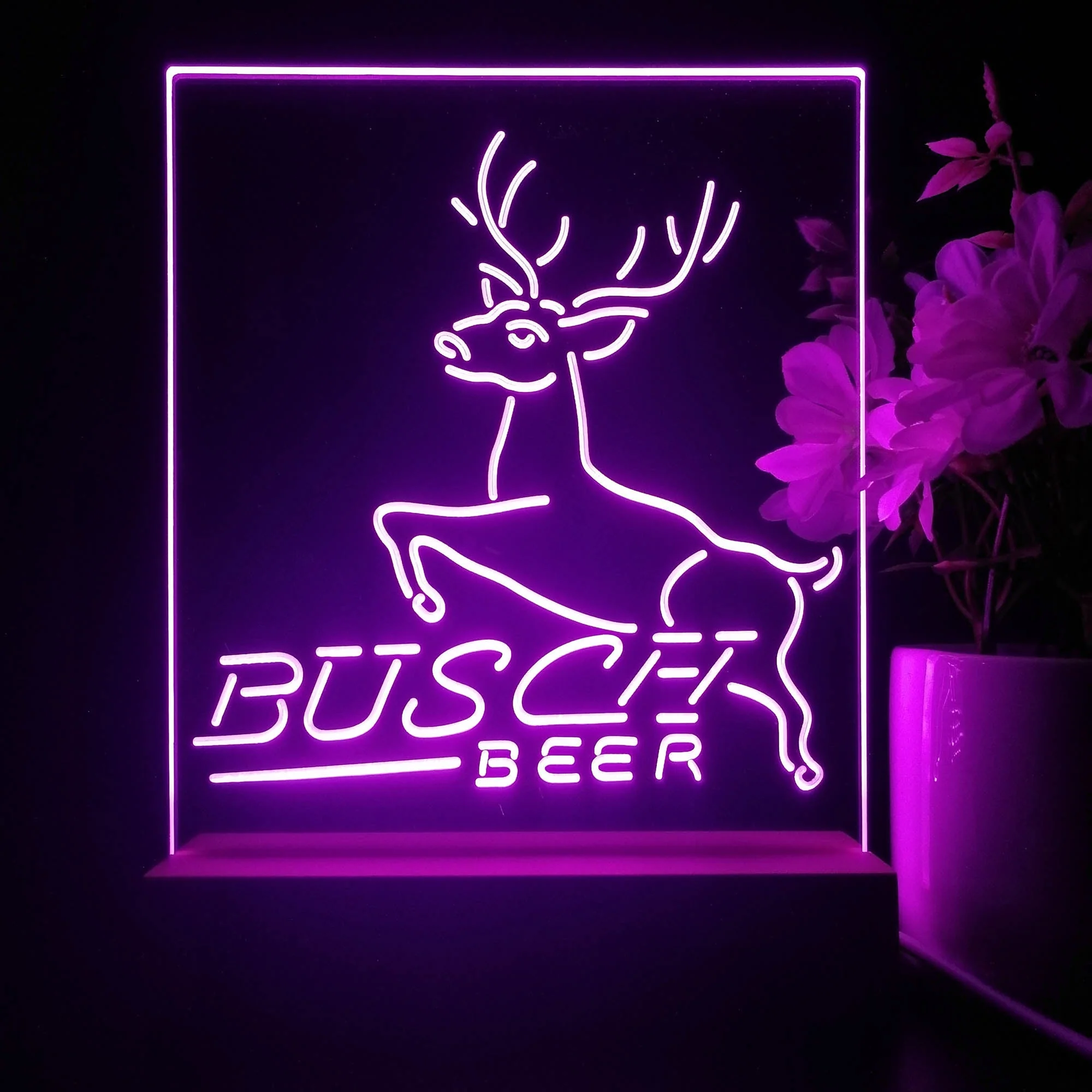Busch Deer Jump Grassland 3D Illusion Night Light Desk Lamp - Image 4