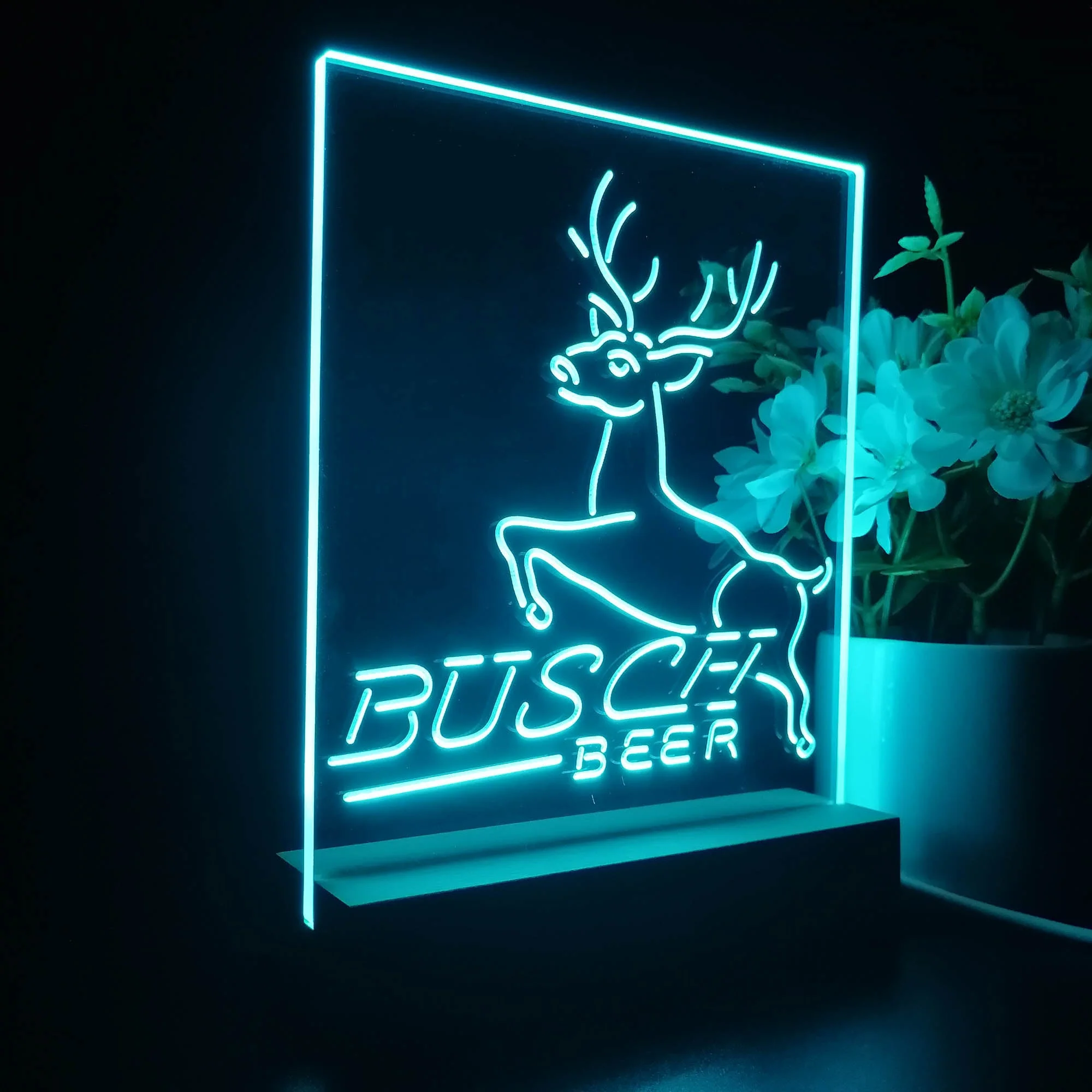 Busch Deer Jump Grassland 3D Illusion Night Light Desk Lamp - Image 6
