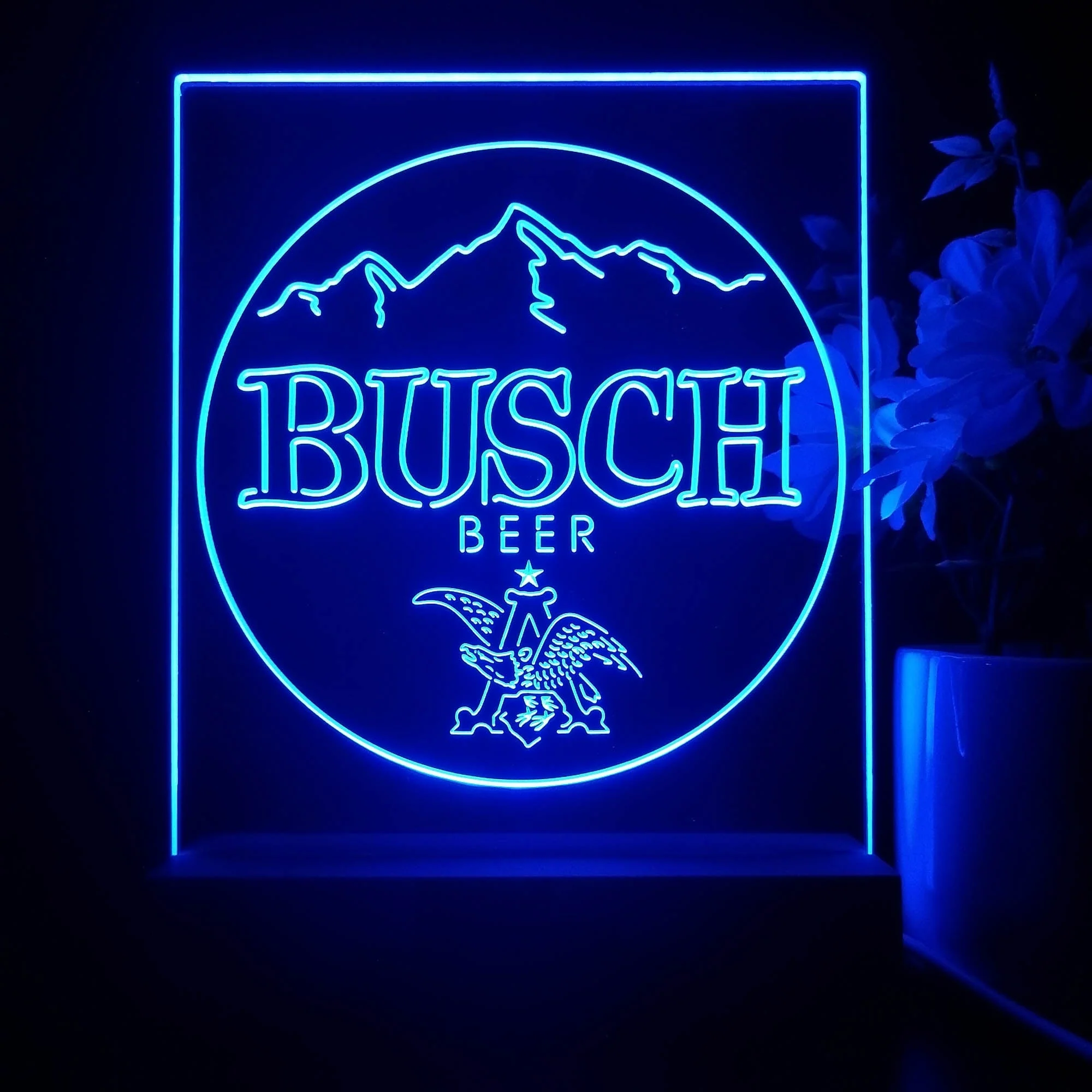 Busch Eagle Mountain Beer 3D Illusion Night Light Desk Lamp - Image 3