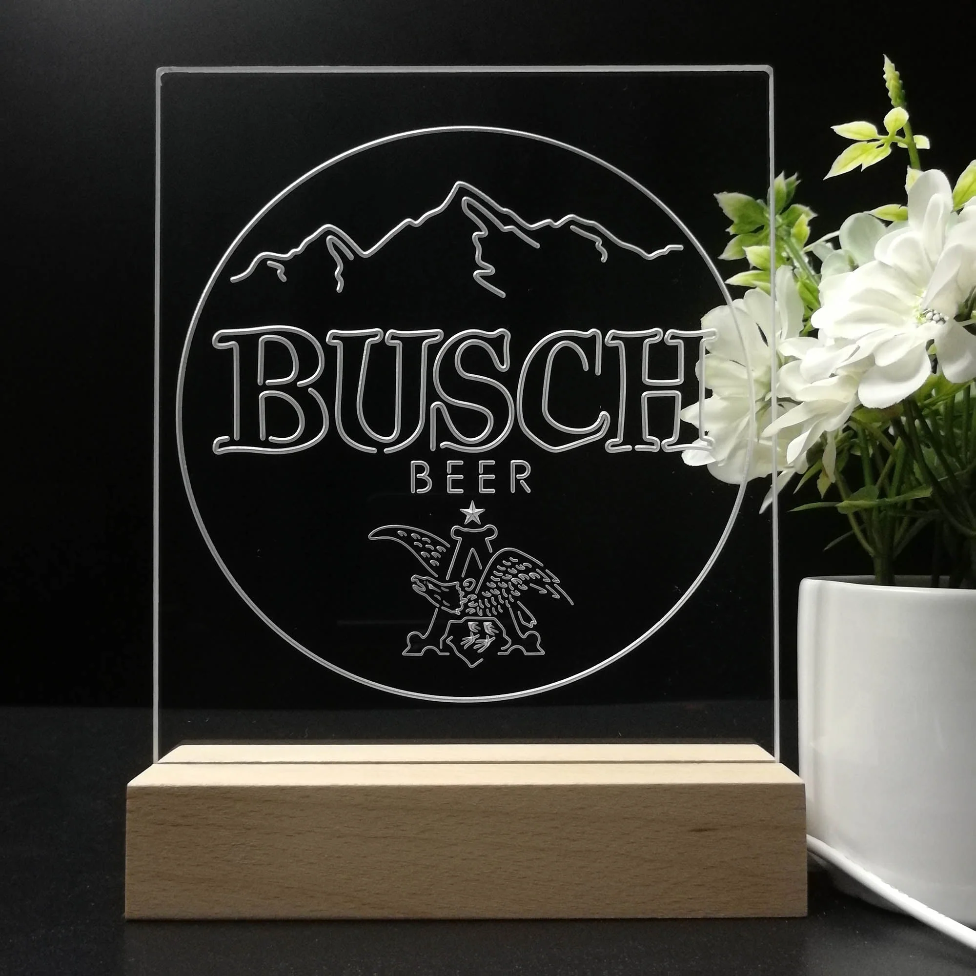 Busch Eagle Mountain Beer 3D Illusion Night Light Desk Lamp - Image 8