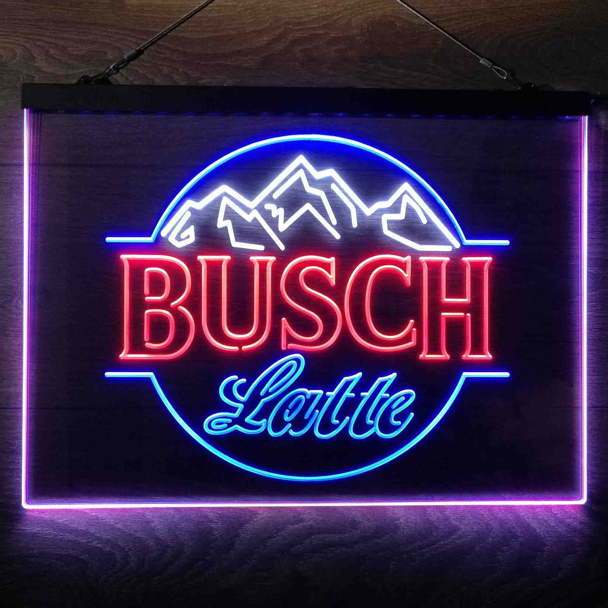 Busch Latte Mountain Bar Neon 3-Color LED Sign - Image 10