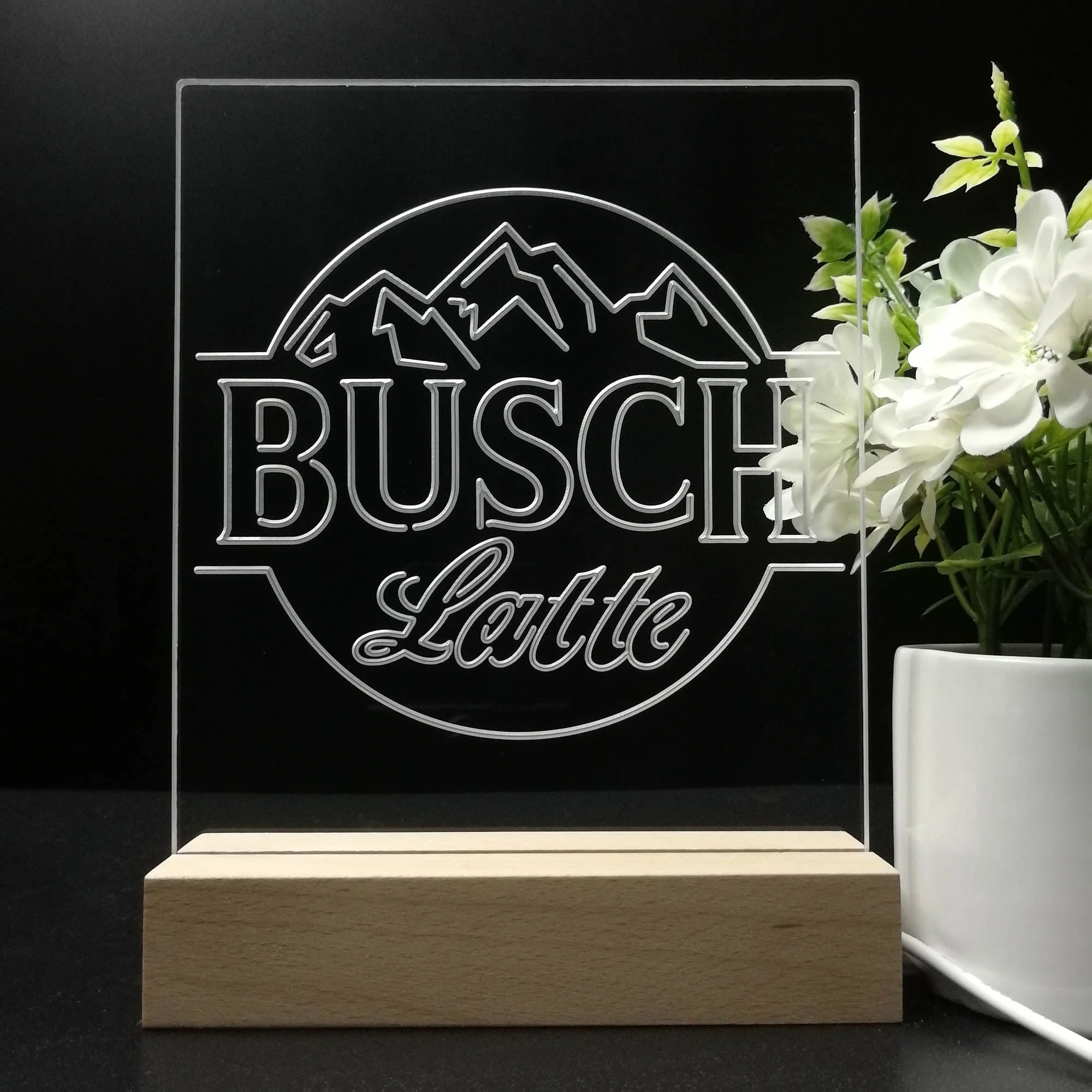 Busch Latte Mountain 3D Illusion Night Light Desk Lamp - Image 8
