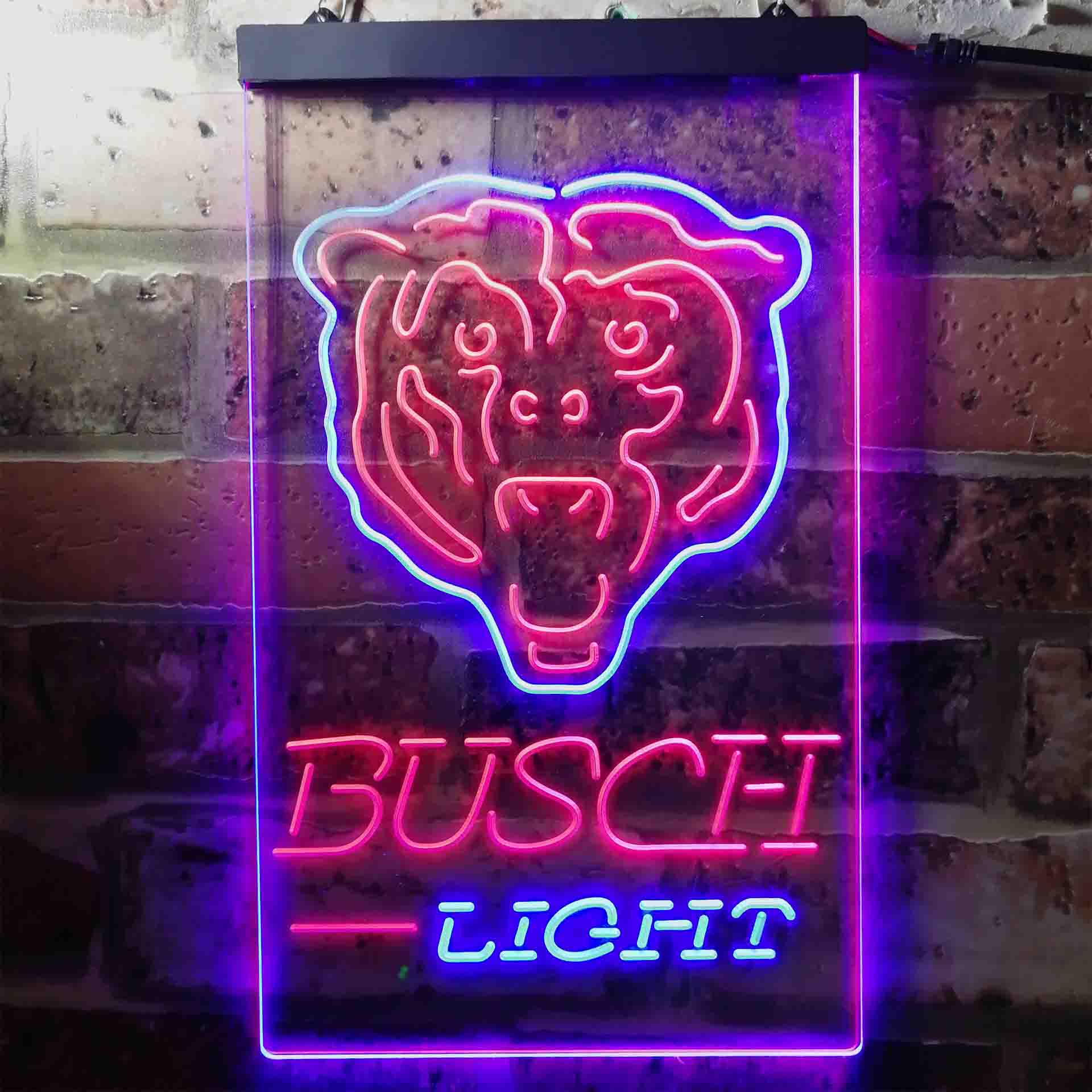 Busch Light Chicago Bears Neon-Like LED Sign - Image 6