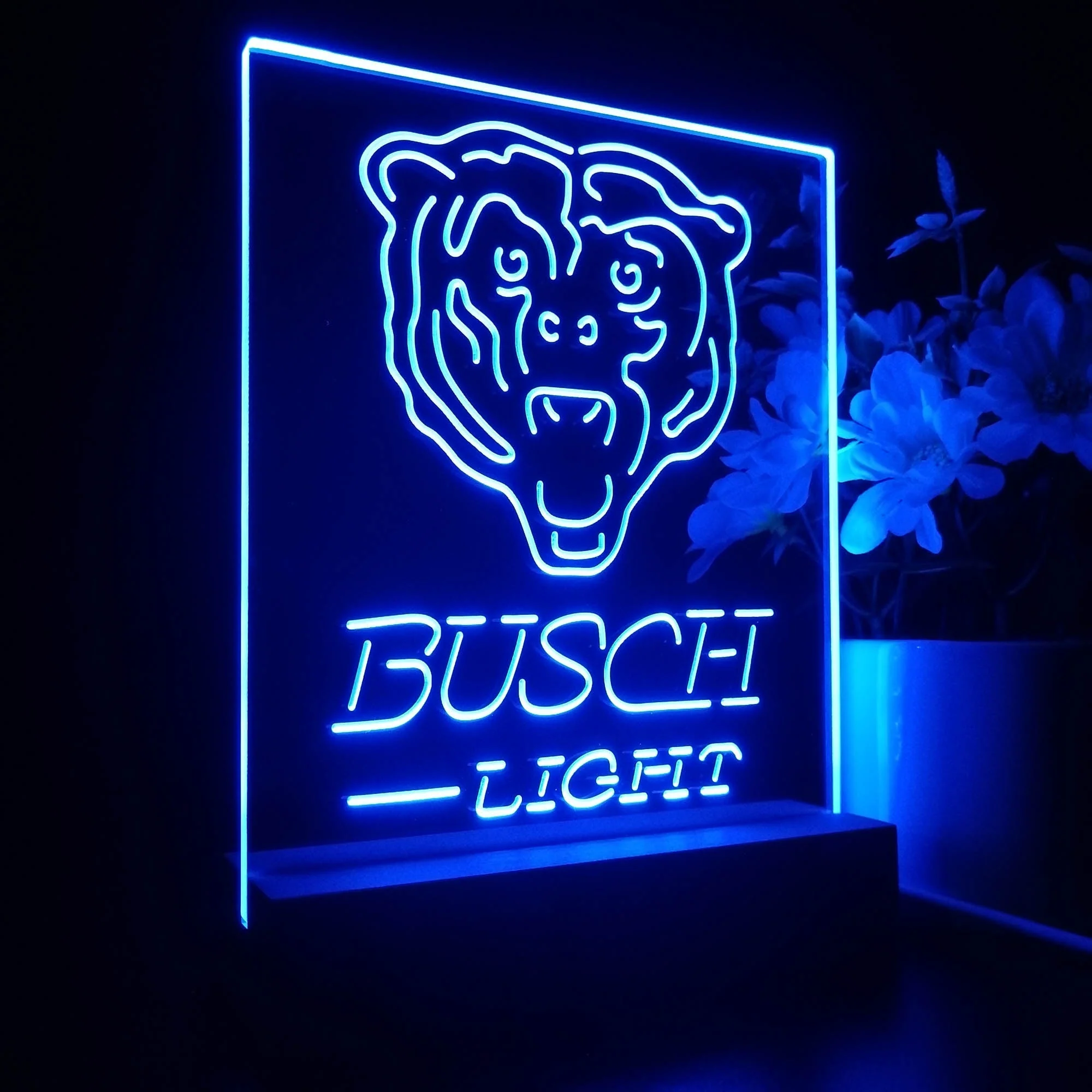 Chicago Bears Night Light Neon Pub Bar Lamp - Image 5