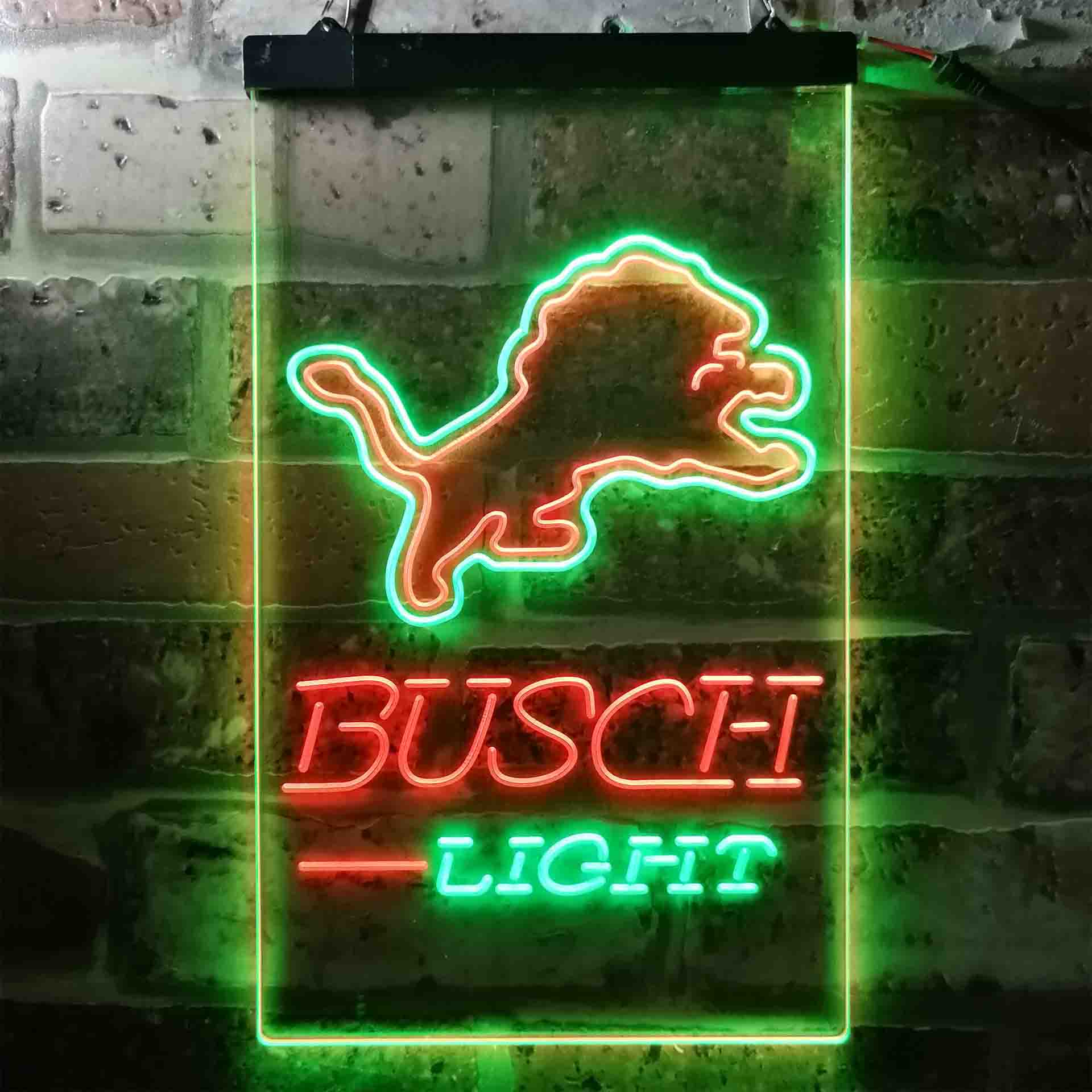 Busch Light Detroit Lion Neon-Like LED Sign