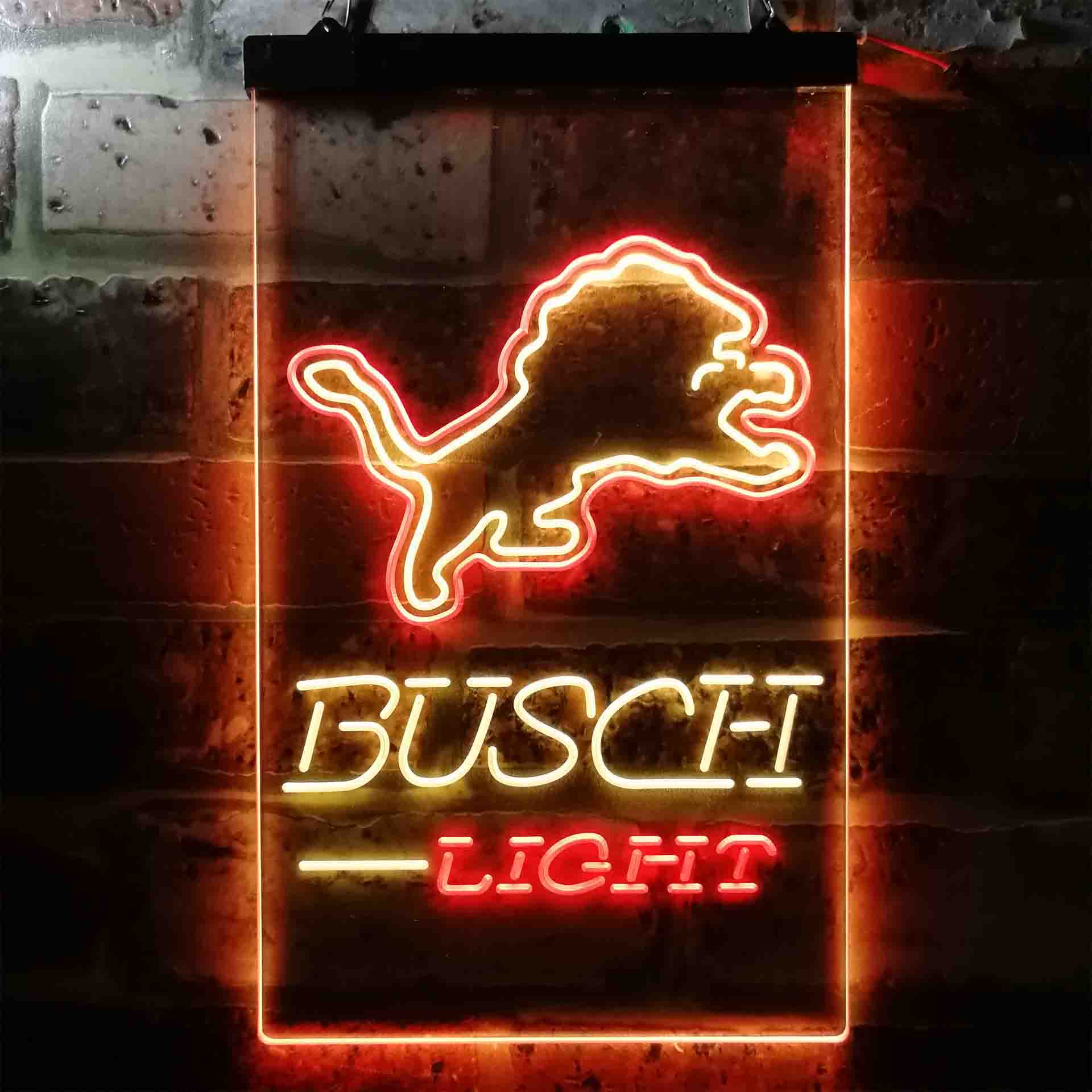 Busch Light Detroit Lion Neon-Like LED Sign - Image 2