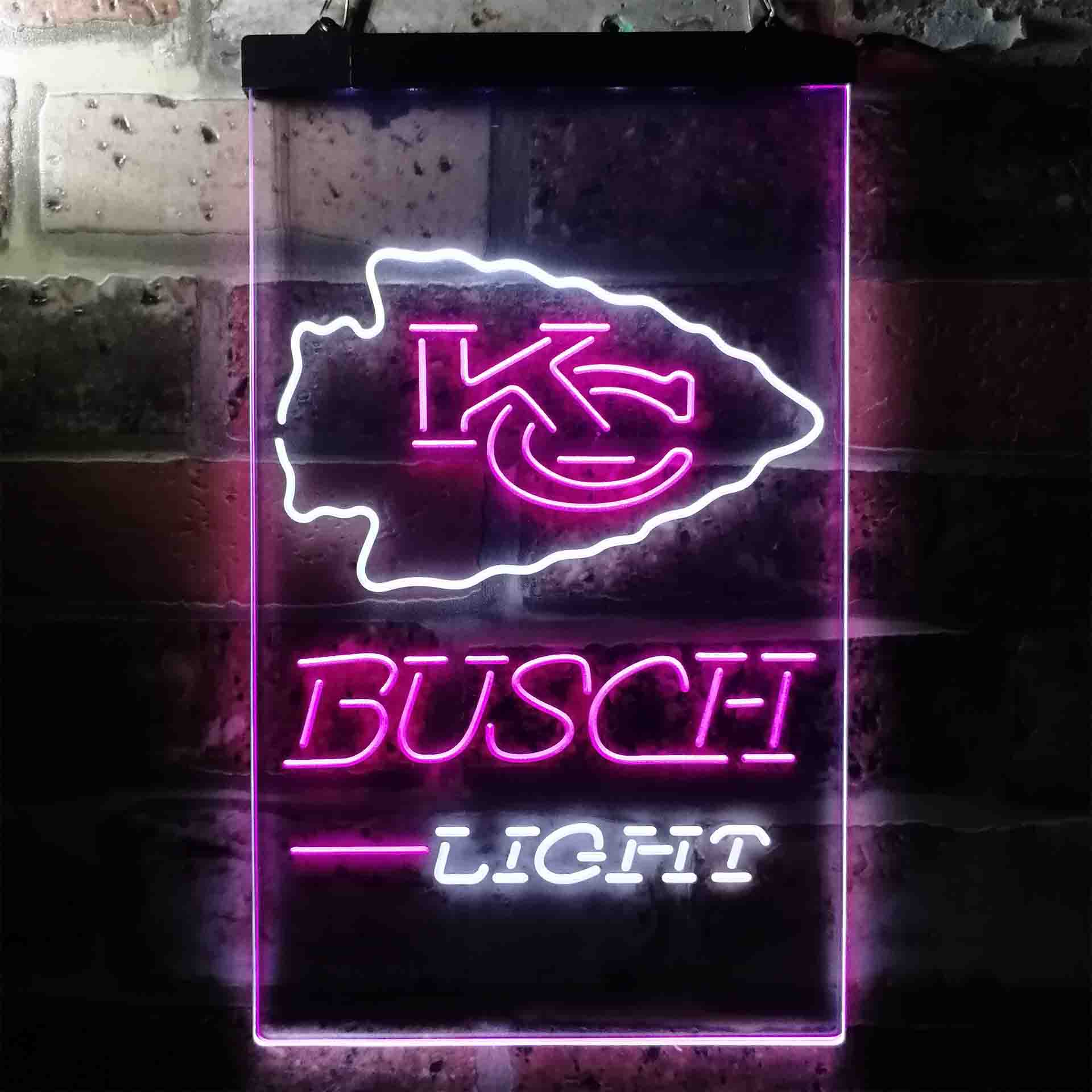 Kansas City Chiefs Busch Light Neon-Like LED Sign - Image 2