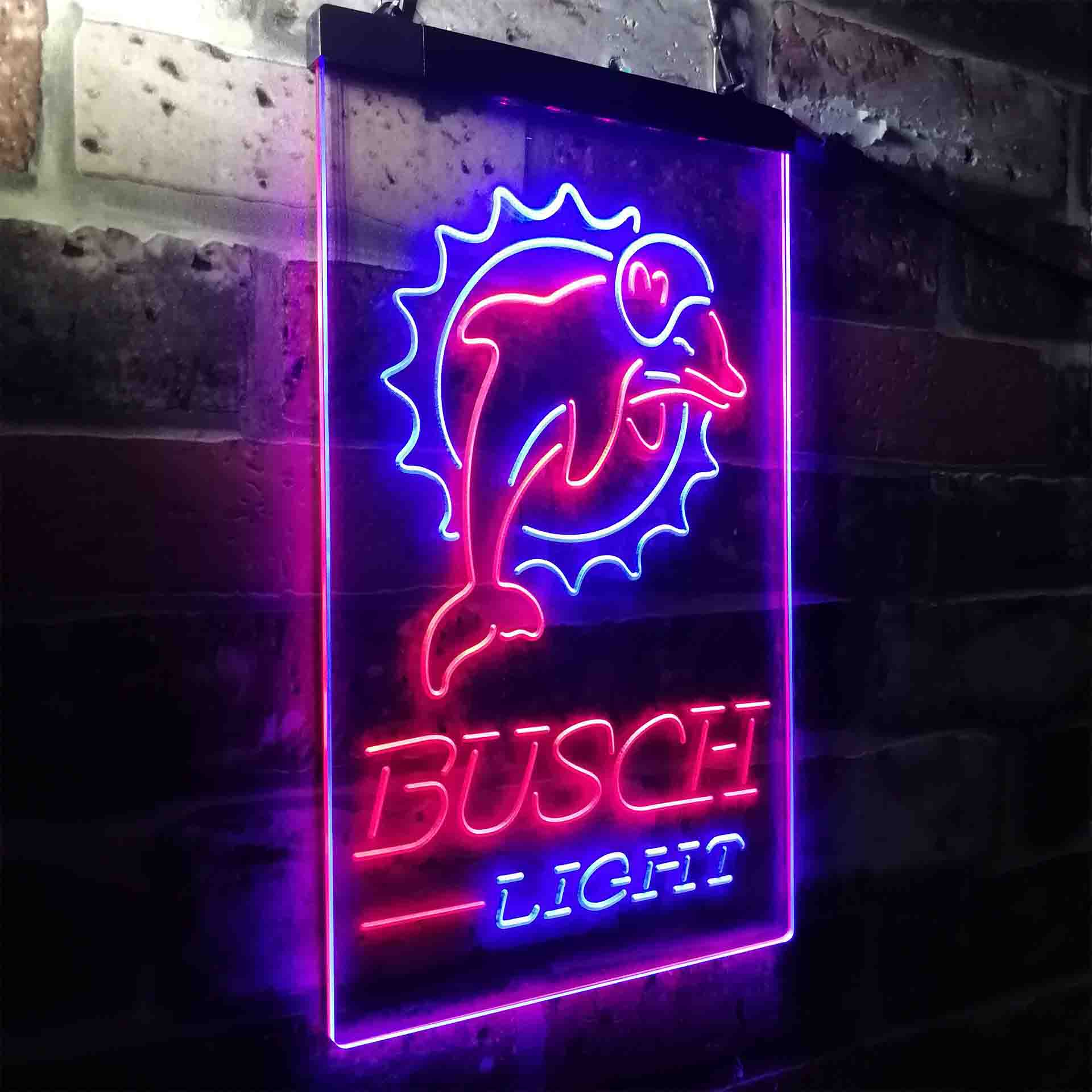 Busch Light Miami Dolphins Neon-Like LED Sign - Image 14
