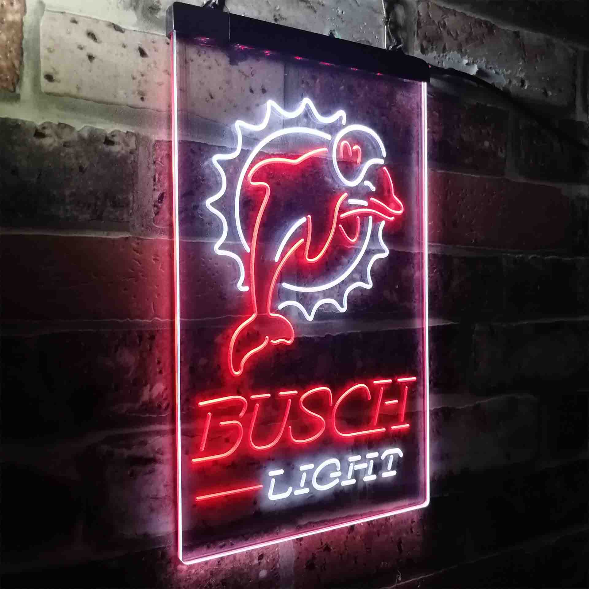 Busch Light Miami Dolphins Neon-Like LED Sign - Image 23